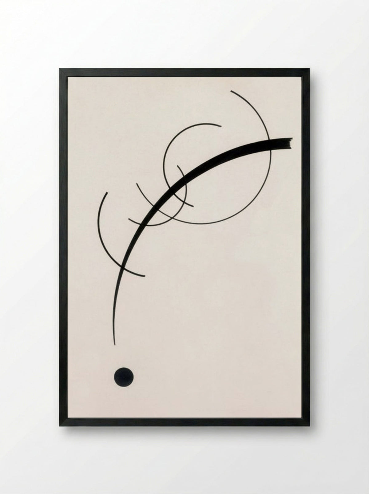 Point and Line to Plane - Wassily Kandinsky - Framed Print Black