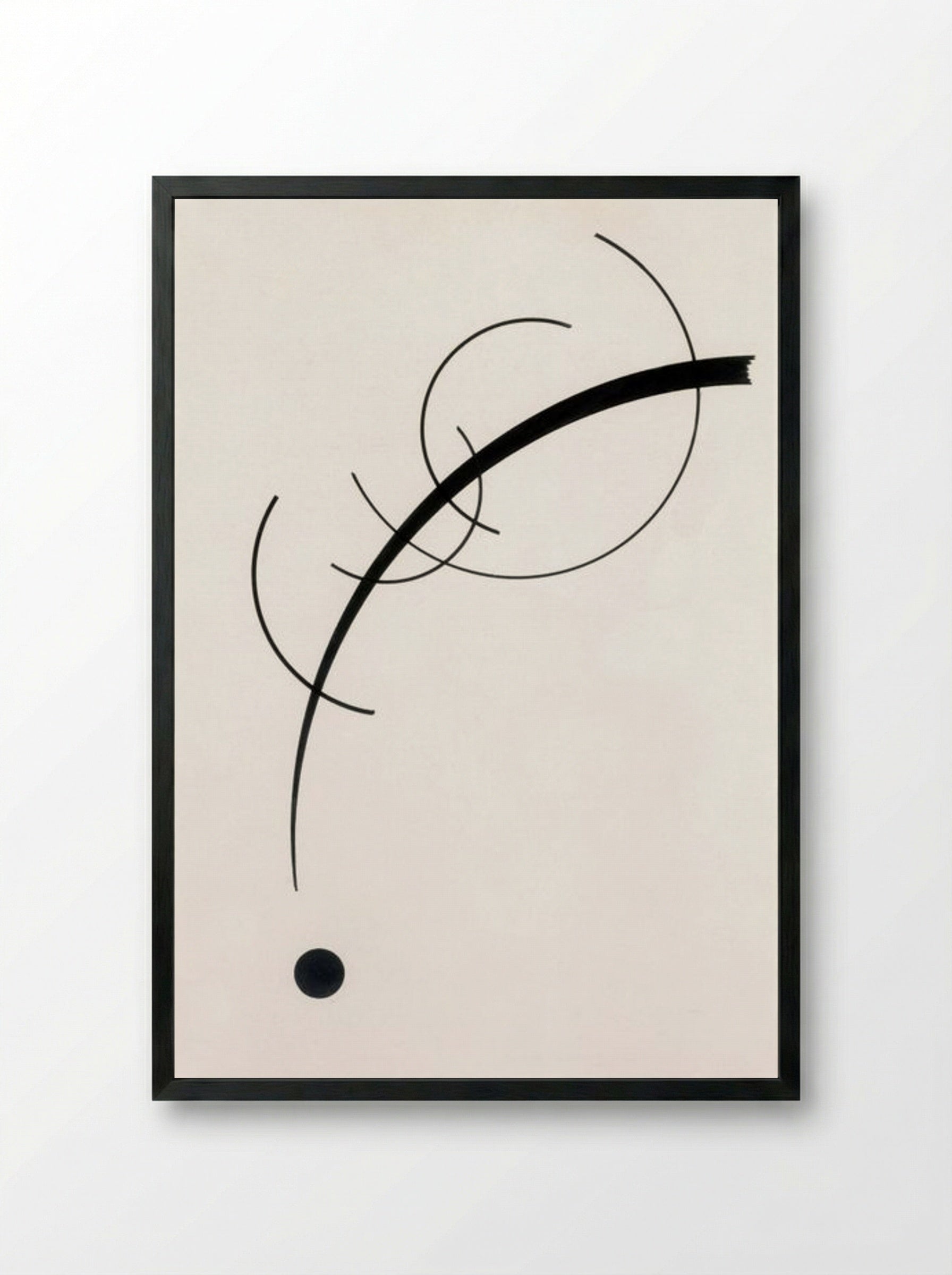 Point and Line to Plane - Wassily Kandinsky - Framed Print Black