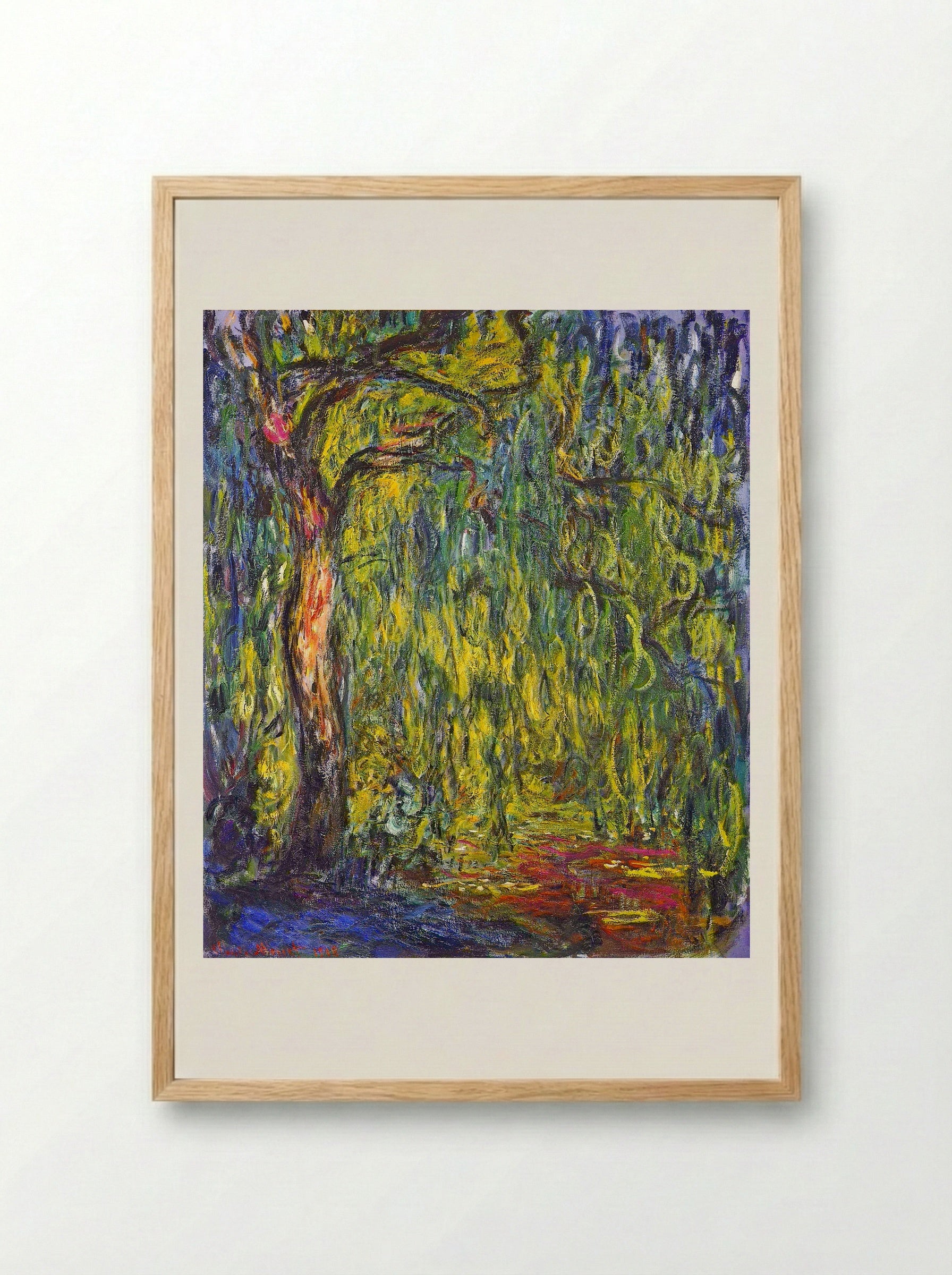 Weeping Willow - Claude Monet - Framed Print Wood