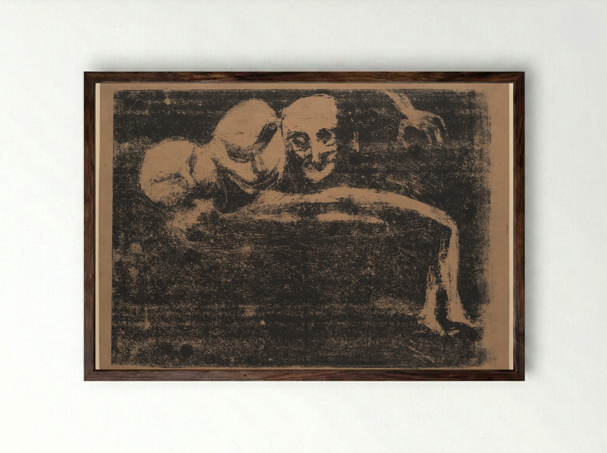 Desire - Edvard Munch - Framed Print Dark Wood