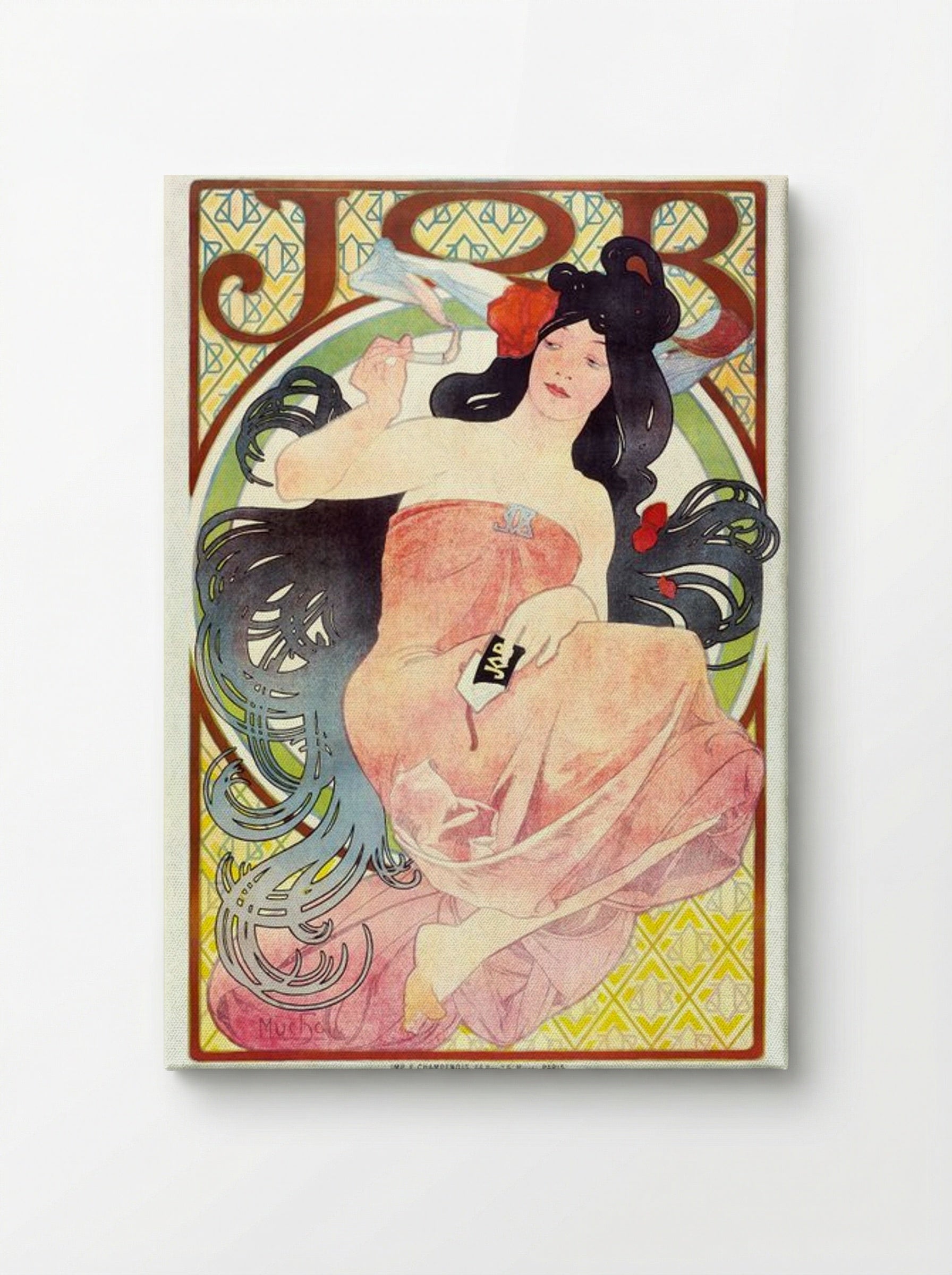 JOB (Woman Smoking) - Alphonse Mucha - Canvas