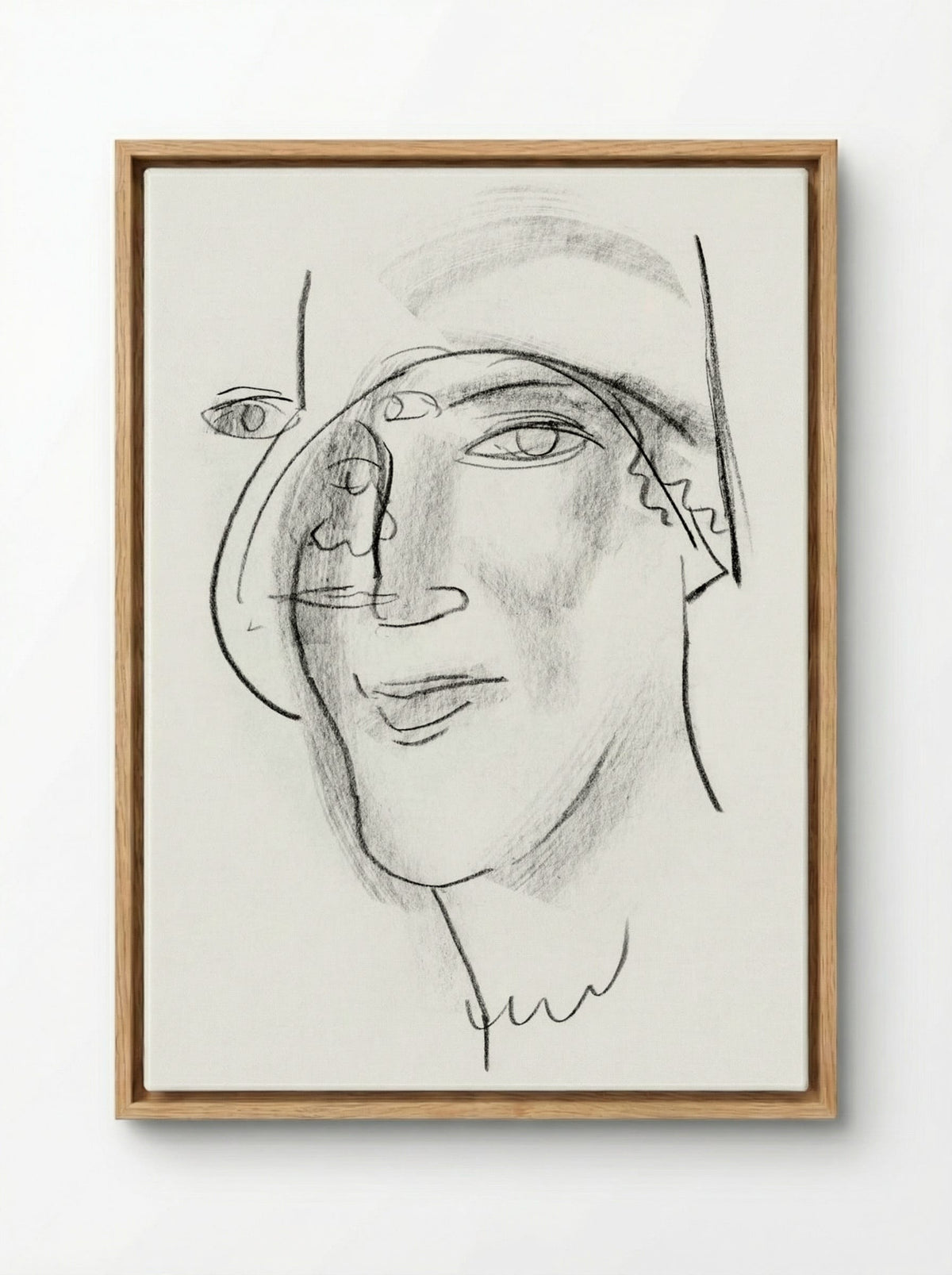 Woman's Head and Face - Leo Gestel - Framed Canvas Wood