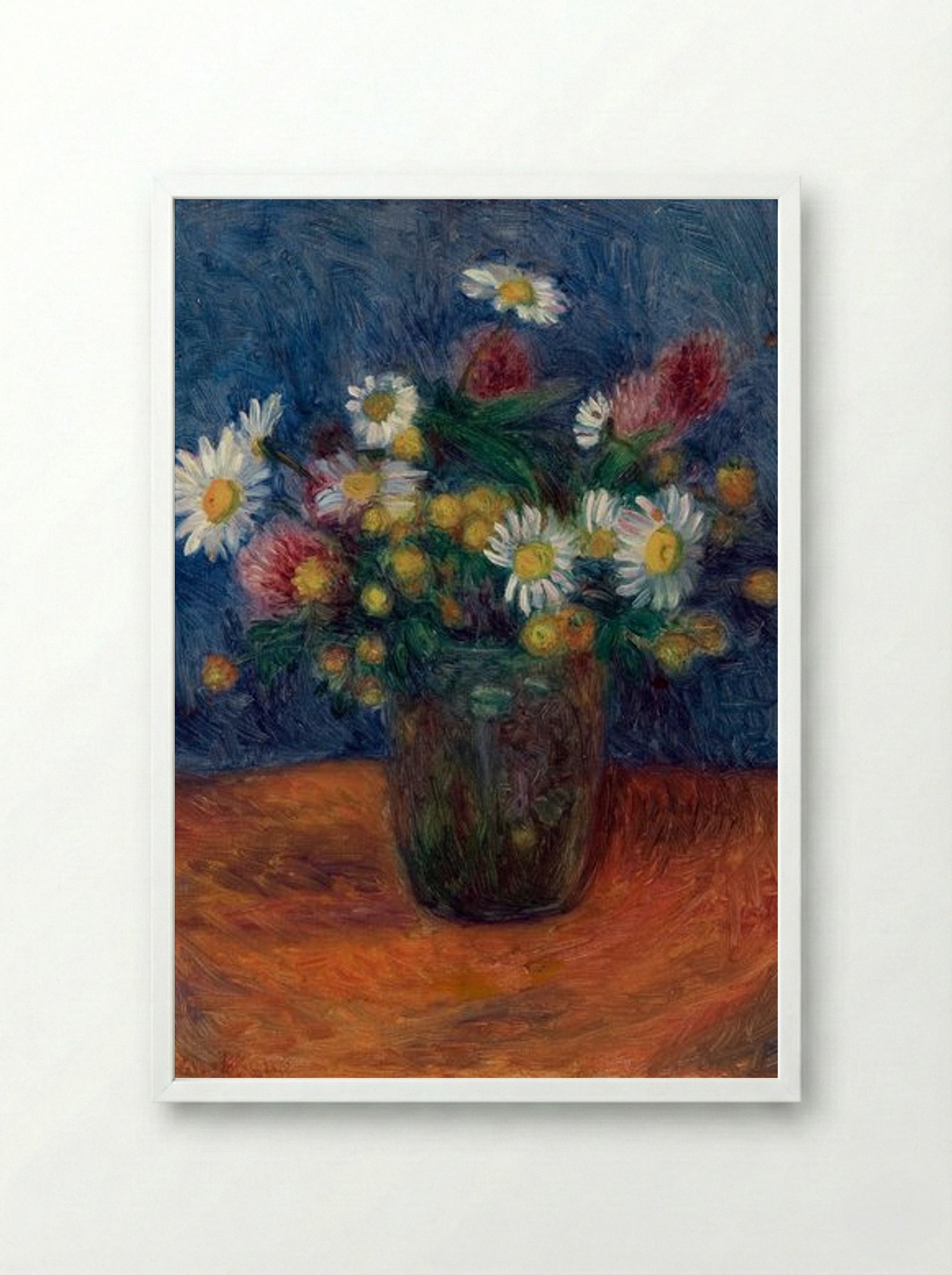 Flowers in a Vase - William James Glackens - Framed Print White