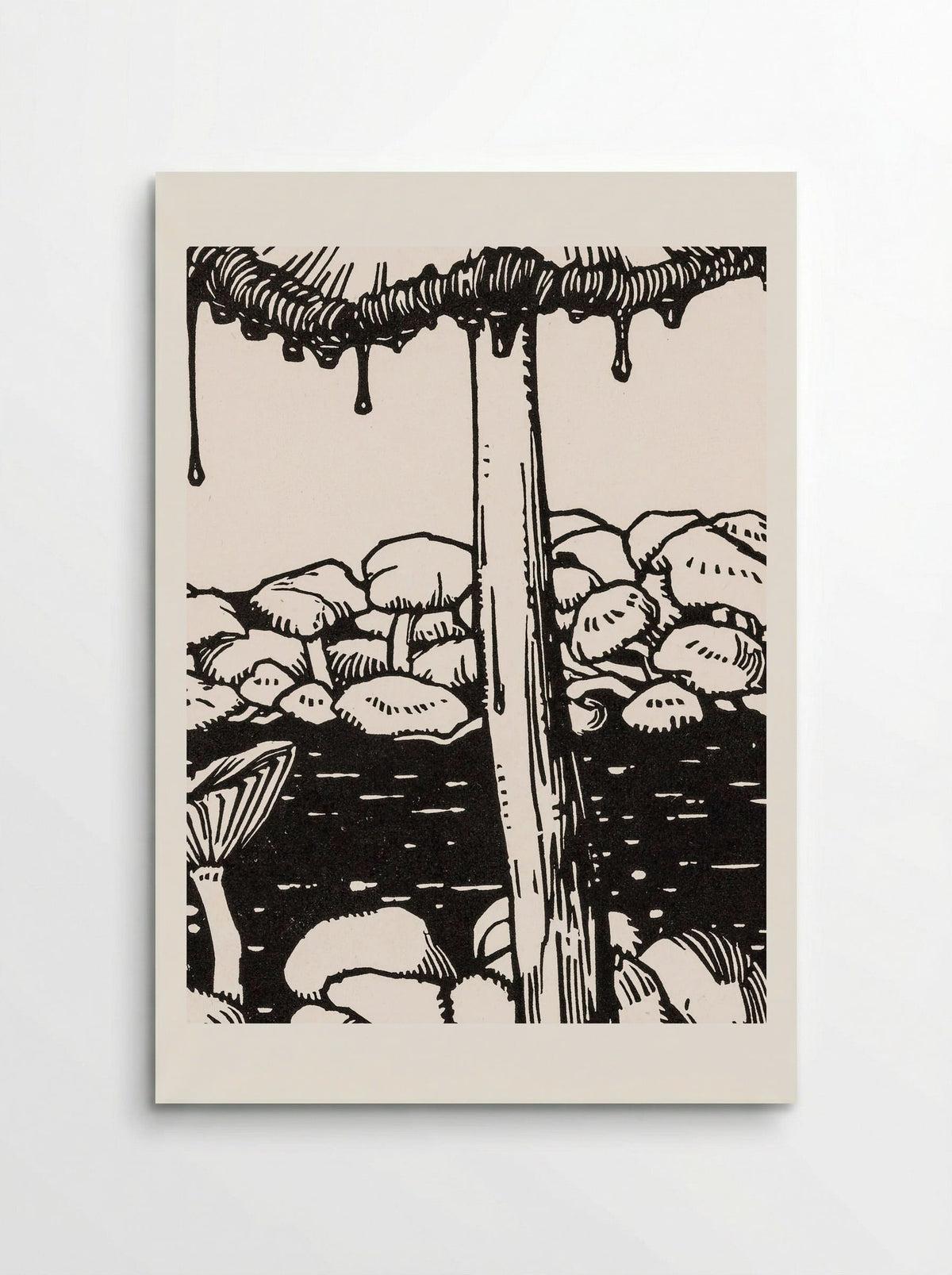 Dripping Mushroom - Julie de Graag - Poster