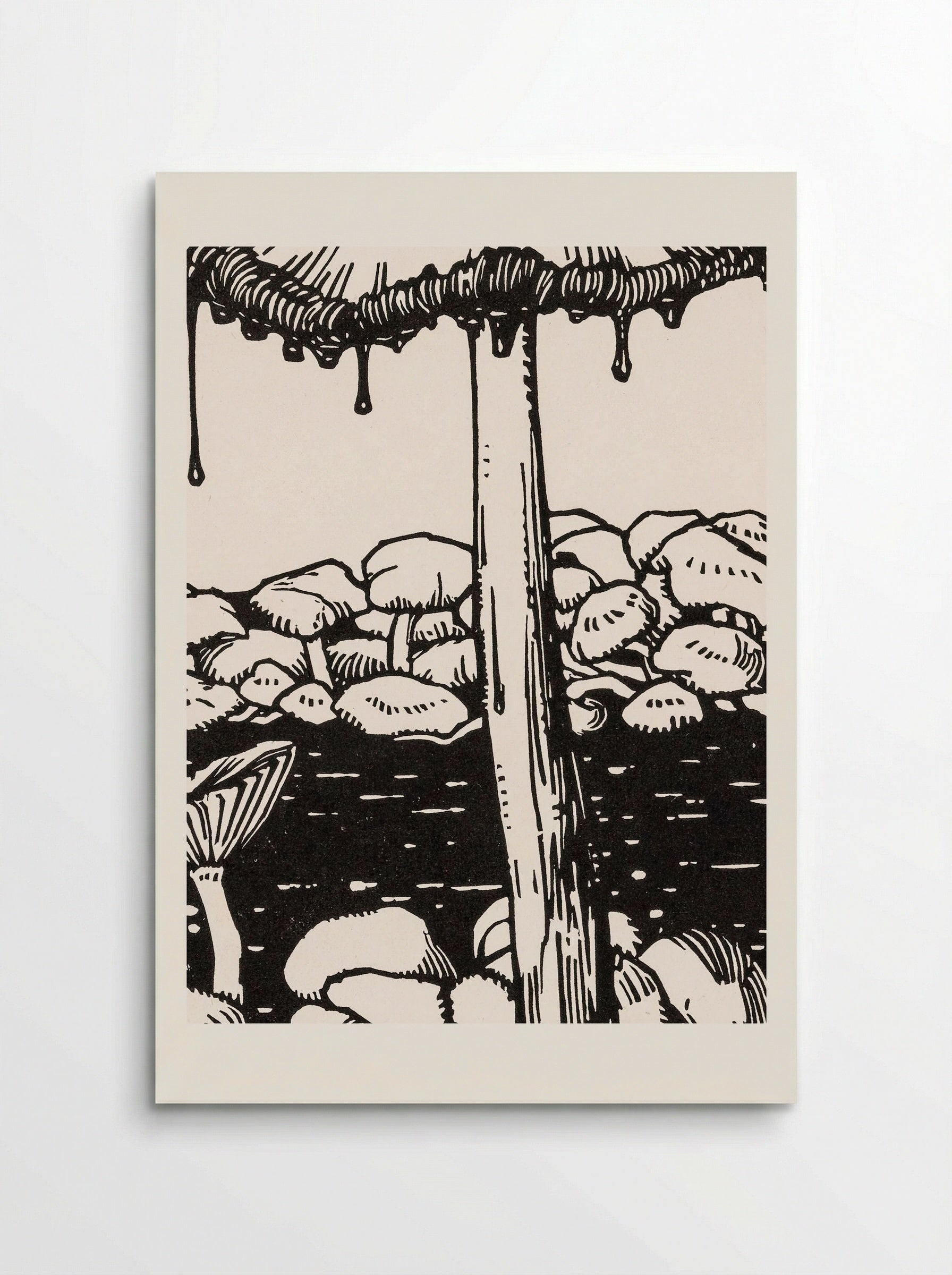 Dripping Mushroom - Julie de Graag - Poster
