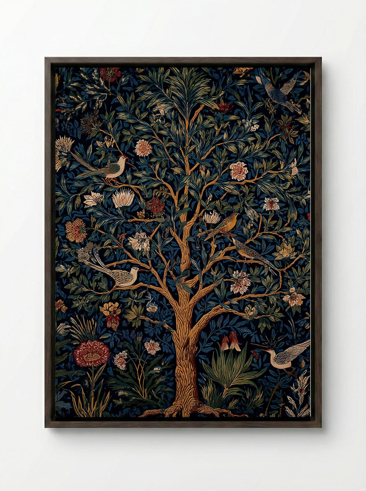 Songbirds in the Midnight Garden - William Morris - Fine Art Print