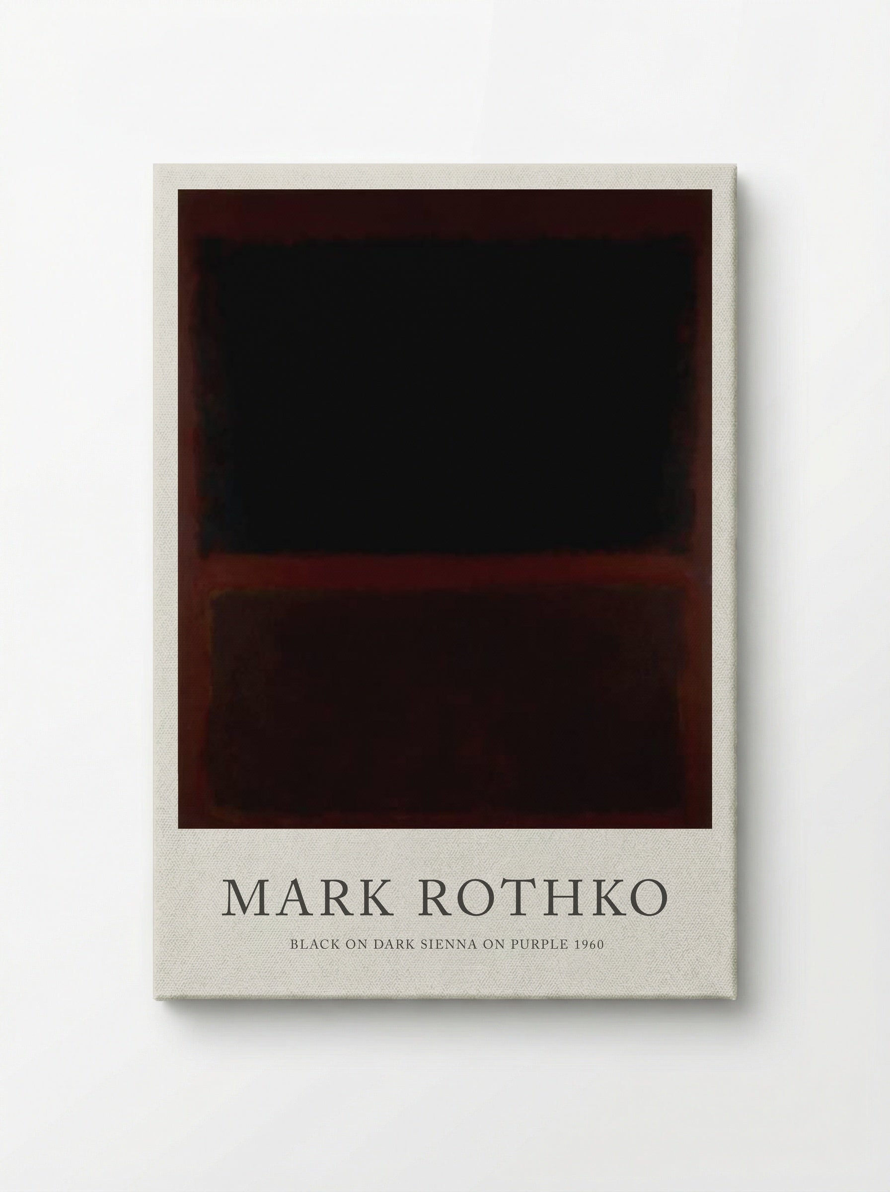 Black on Dark Sienna on Purple - Mark Rothko - Canvas