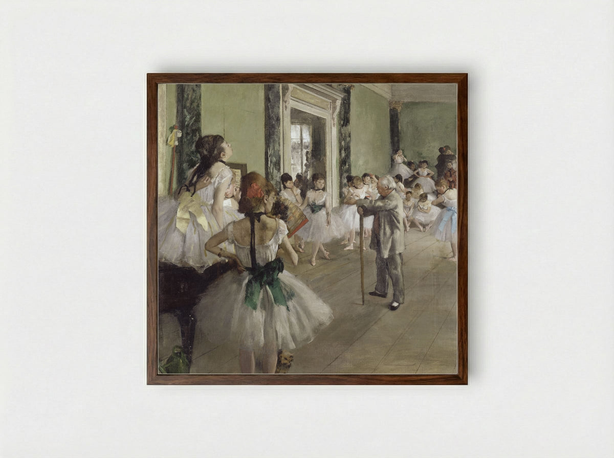 The Ballet Class - Edgar Degas - Framed Print Dark Wood