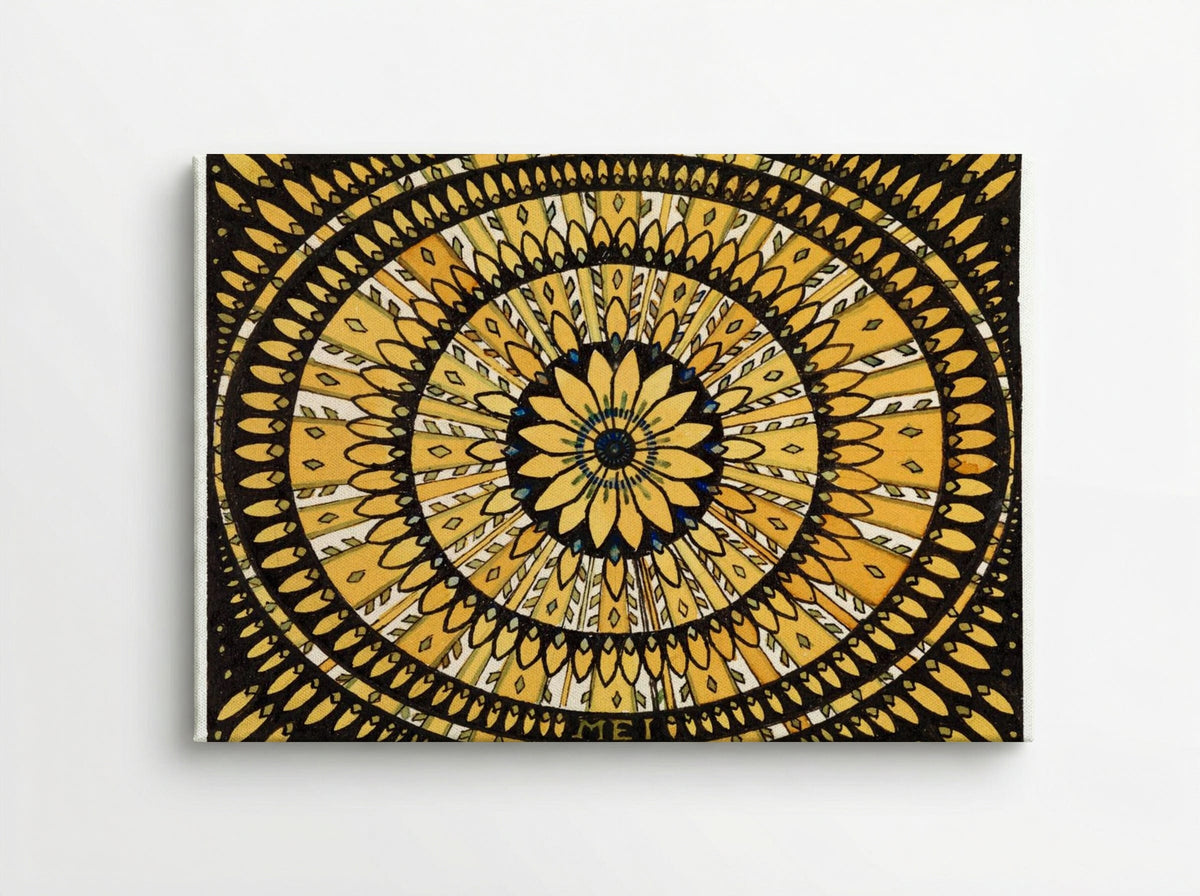 Rosette from Stylized Flowers and Leaves - Julie de Graag - Canvas