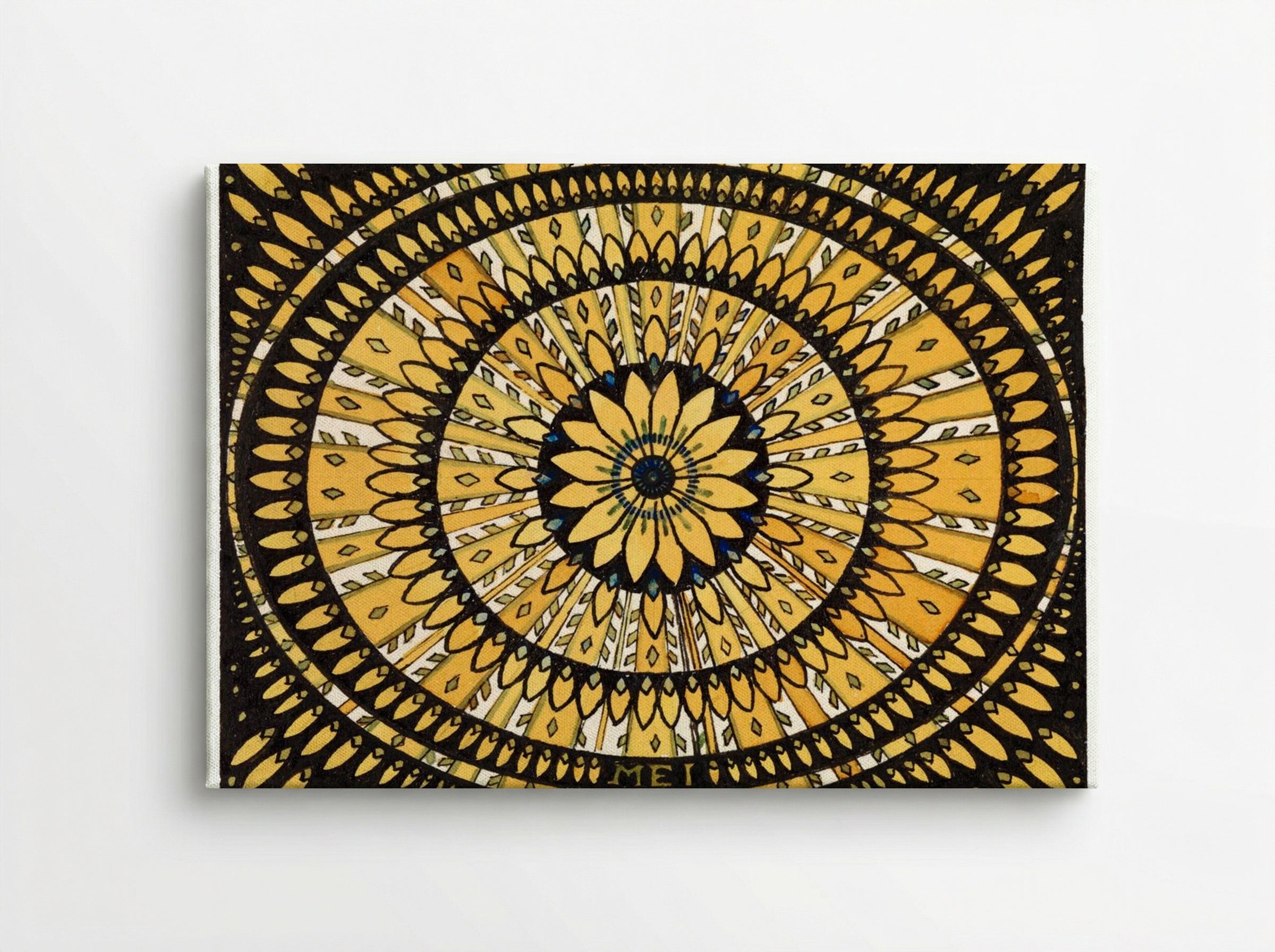 Rosette from Stylized Flowers and Leaves - Julie de Graag - Canvas