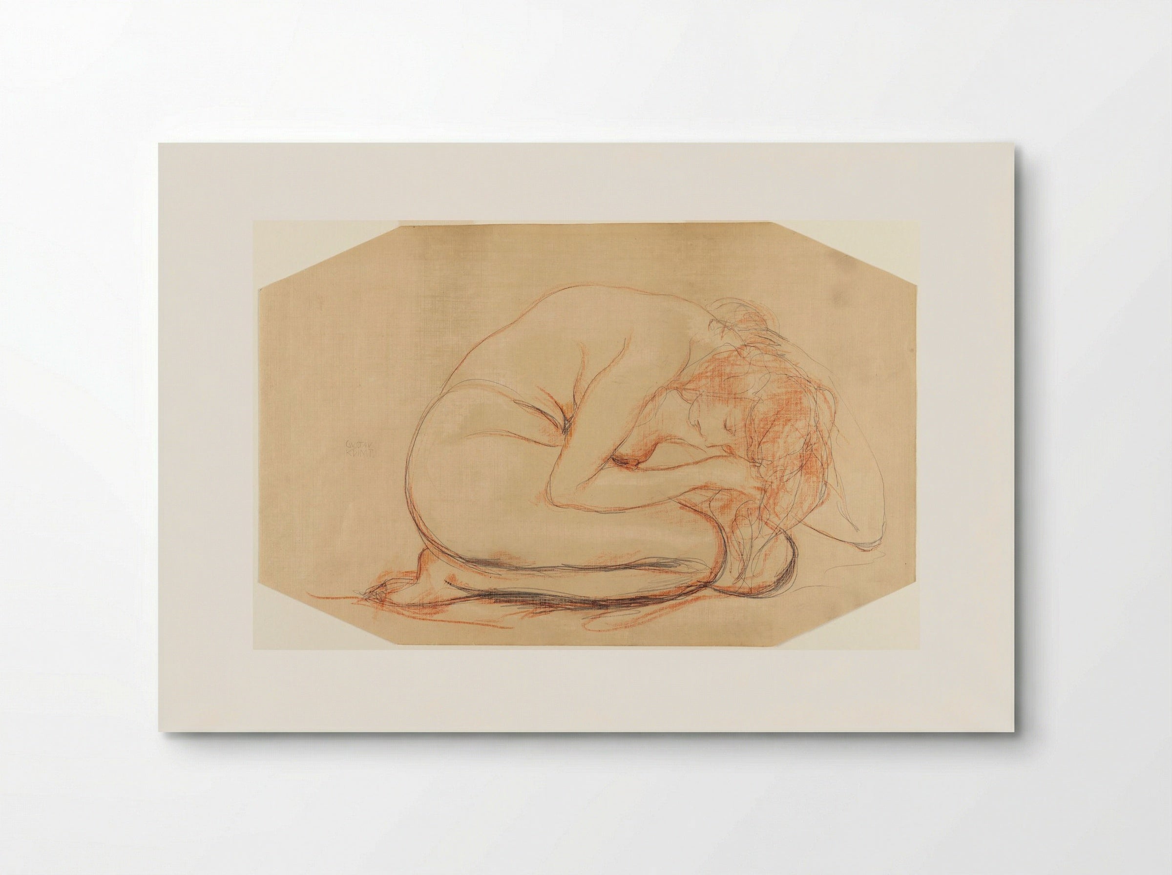 Kneeling Girl - Gustav Klimt - Poster