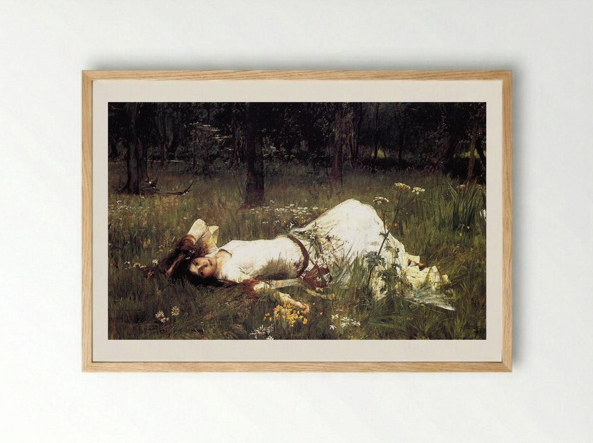 Ophelia - John William Waterhouse - Framed Print Wood