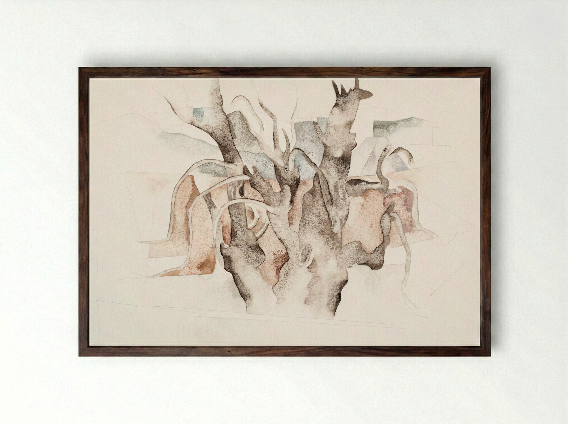 Bermuda Tree - Charles Demuth - Framed Print Dark Wood