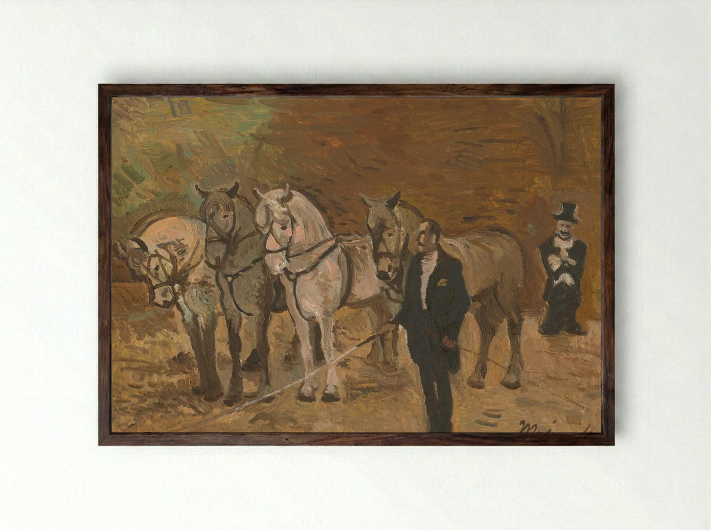 In the Arena - Cyprián Majerník - Framed Print Dark Wood