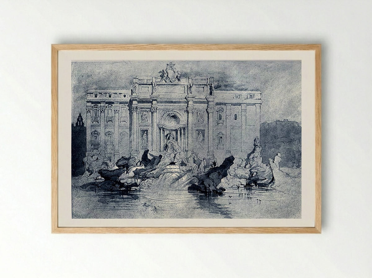 The Fountains of Trevi - John Ruskin - Framed Print Wood