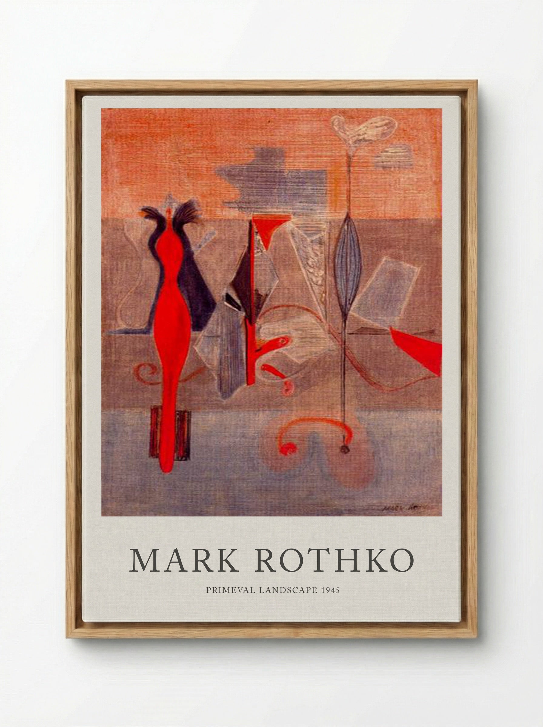 Primeval Landscape - Mark Rothko - Framed Canvas Wood