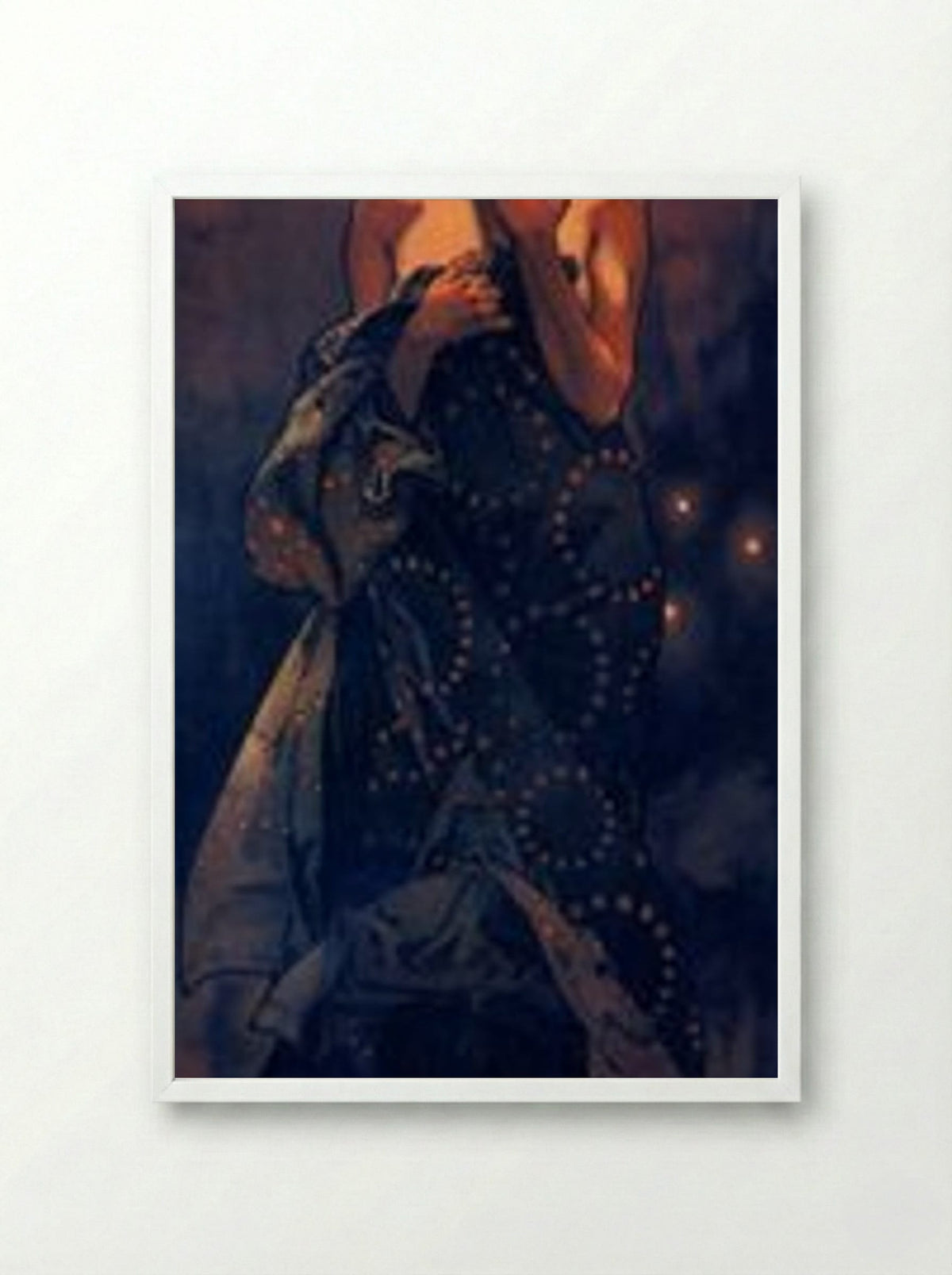 The Evening Star - Alfons Mucha - Framed Print White