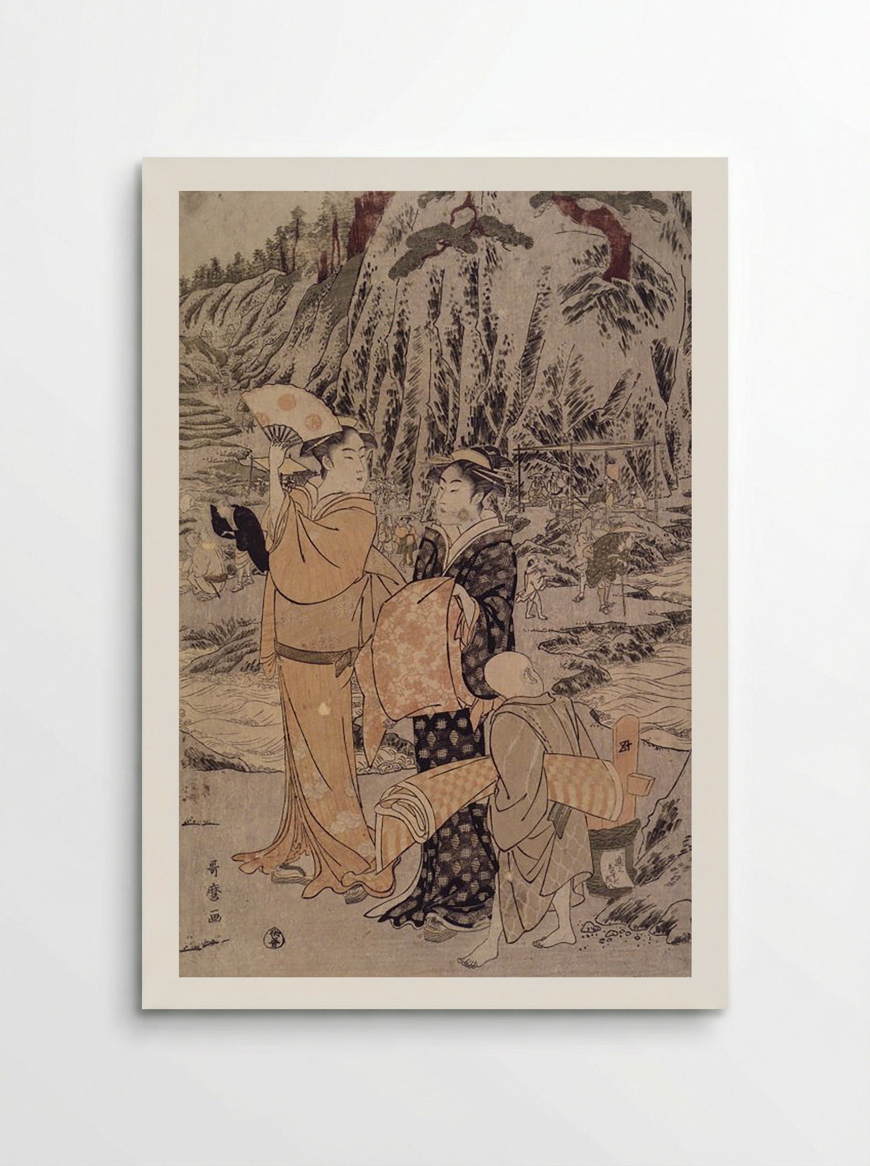 Along the Shore of Yènoshim - Utagawa Toyokuni - Poster