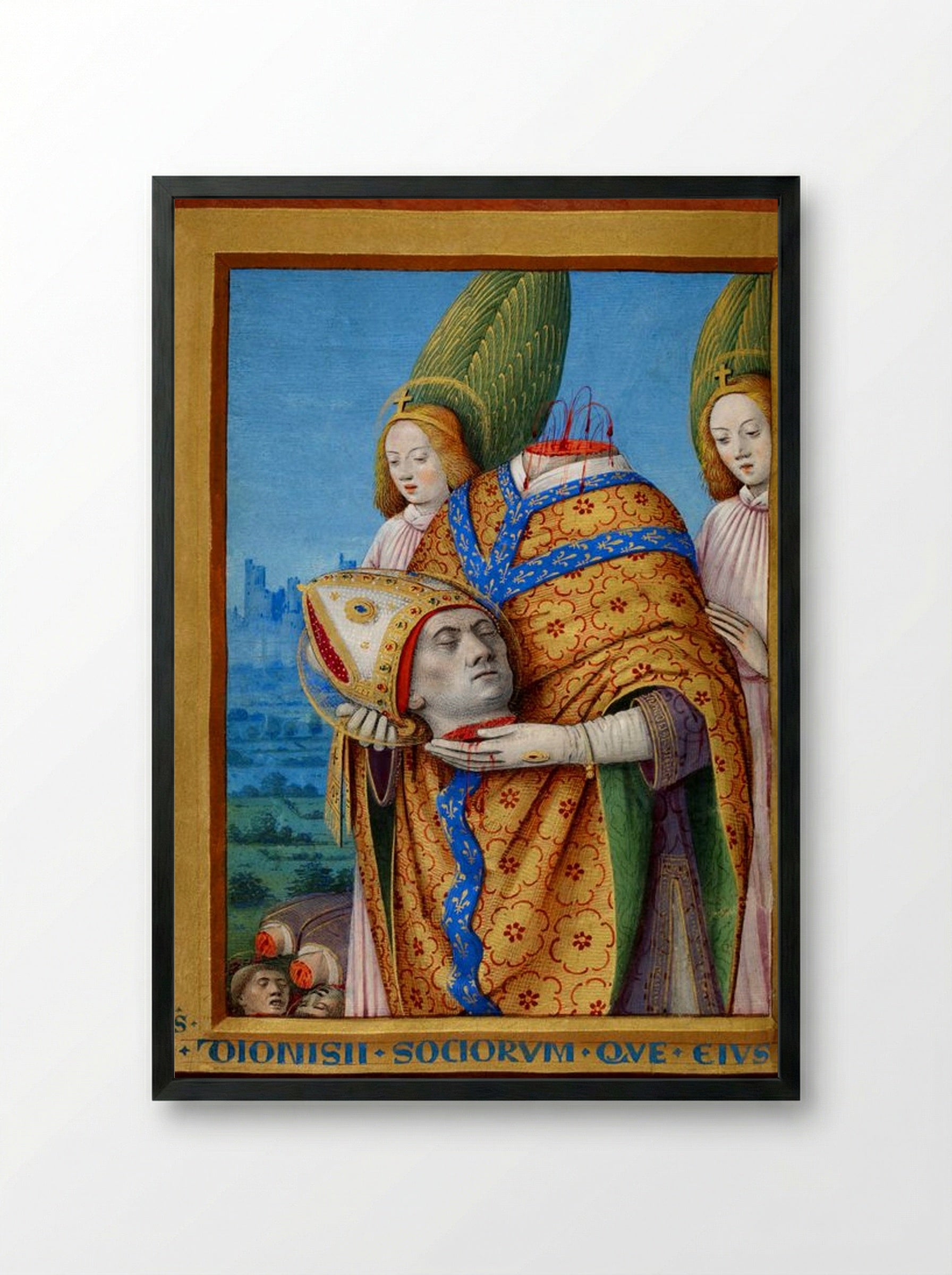 The Martyrdom of Saint Denis - Fine Art Print - Framed Print Black