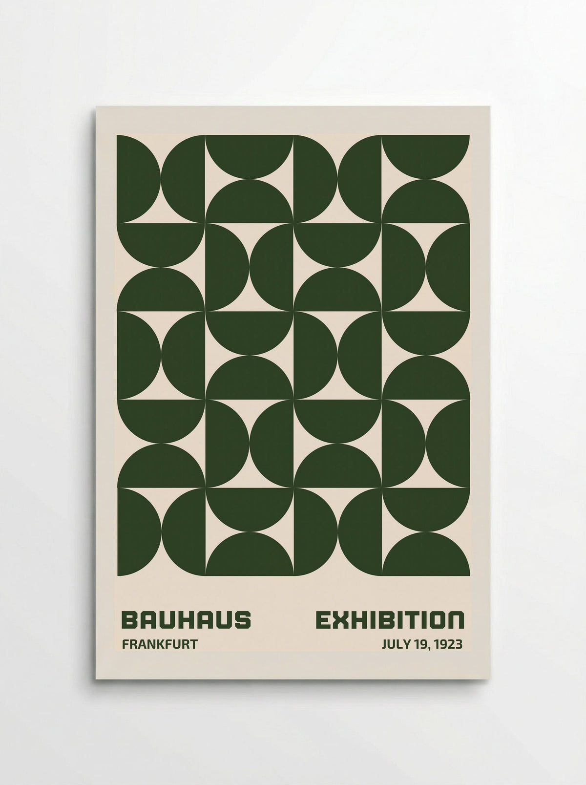 Bauhaus Modular Geometry - Green Edition (1923 Frankfurt) - Poster