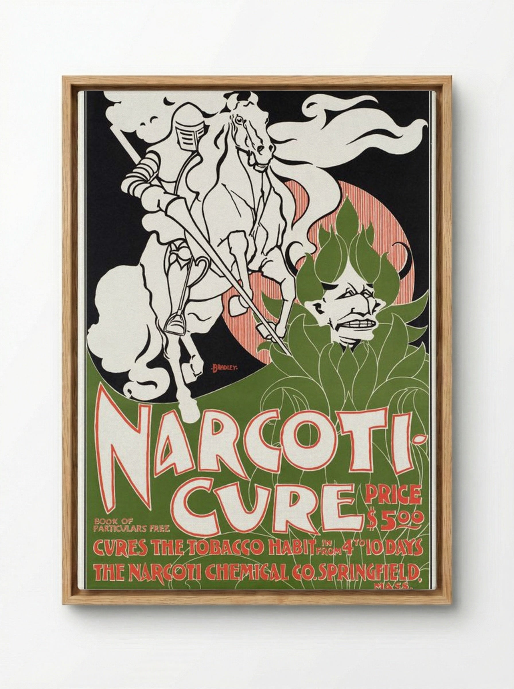Narcoti-Cure - Will H. Bradley - Framed Canvas Wood