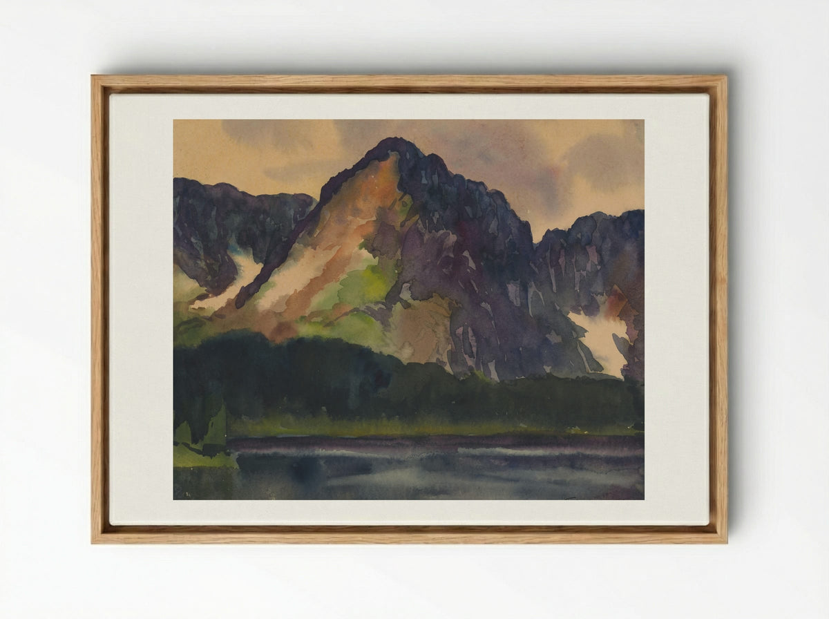 Rocky Hills Above River - Zolo Palugyay - Framed Canvas Wood