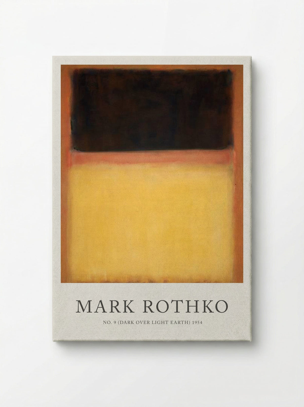 No. 9 (Dark Over Light Earth) - Mark Rothko - Canvas