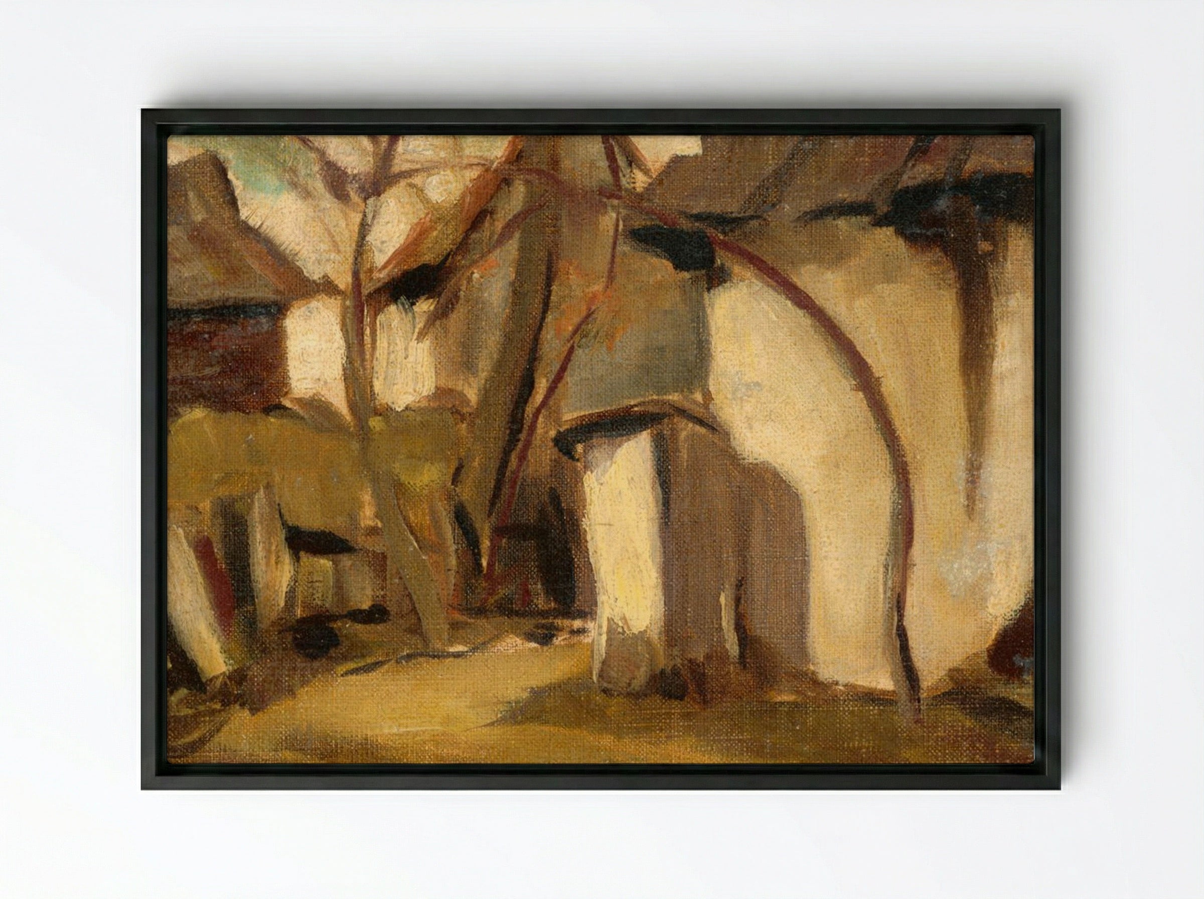 Village Yard - Zolo Palugyay - Framed Canvas Black