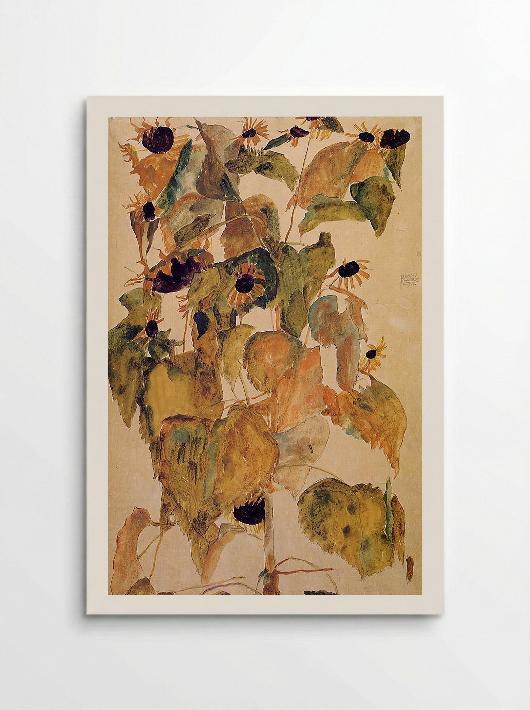 Sunflowers - Egon Schiele - Poster