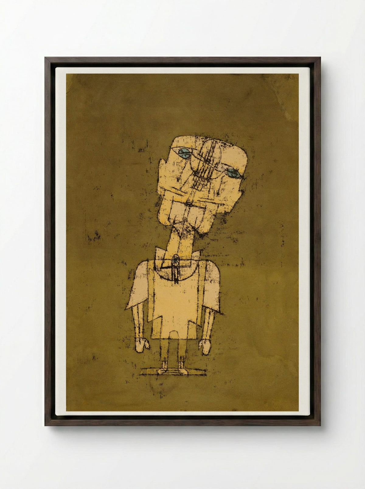 Ghost of a Genius - Paul Klee - Framed Canvas Dark Wood