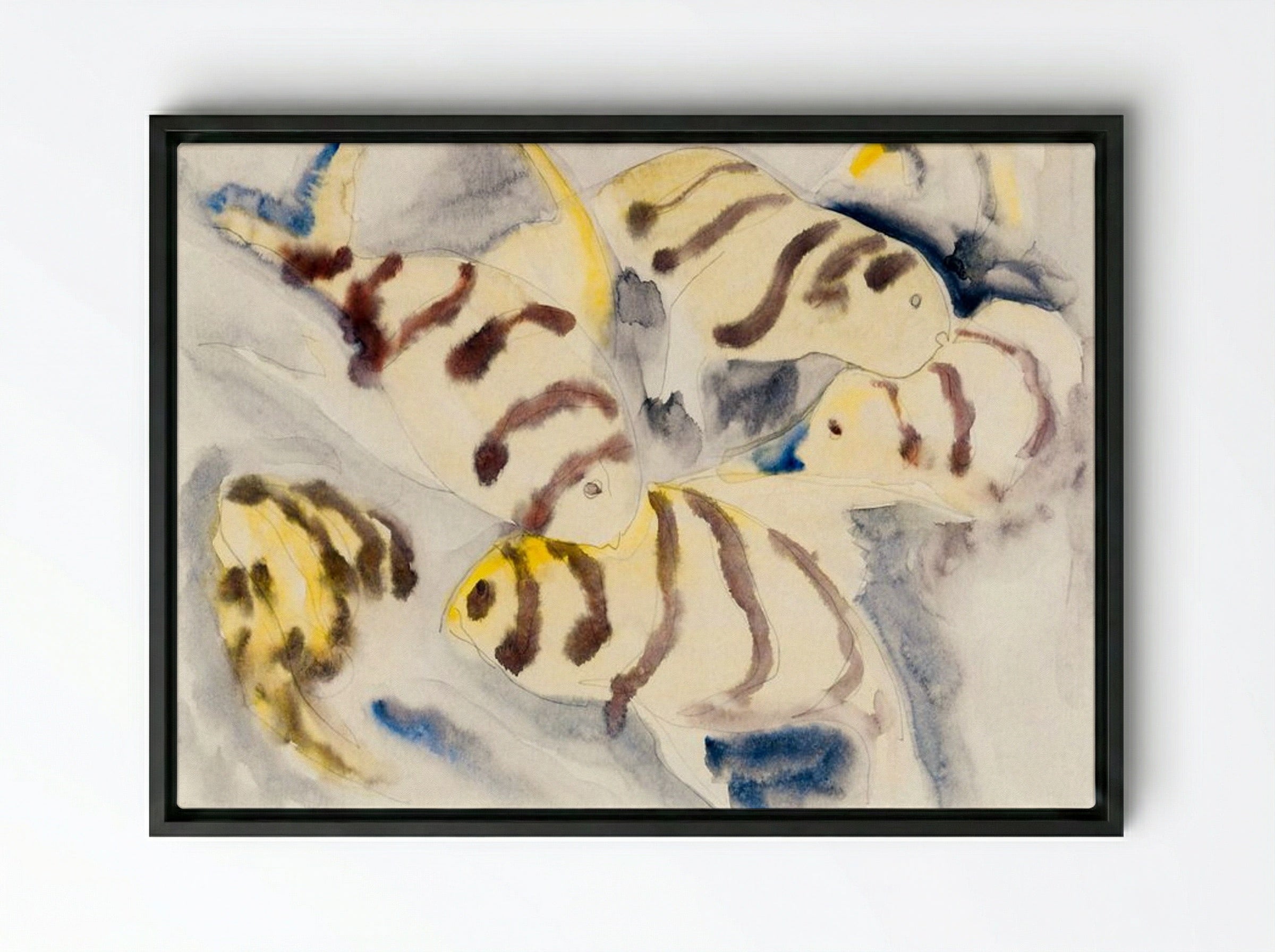 Fish Series, No. 3 - Charles Demuth - Framed Canvas Black