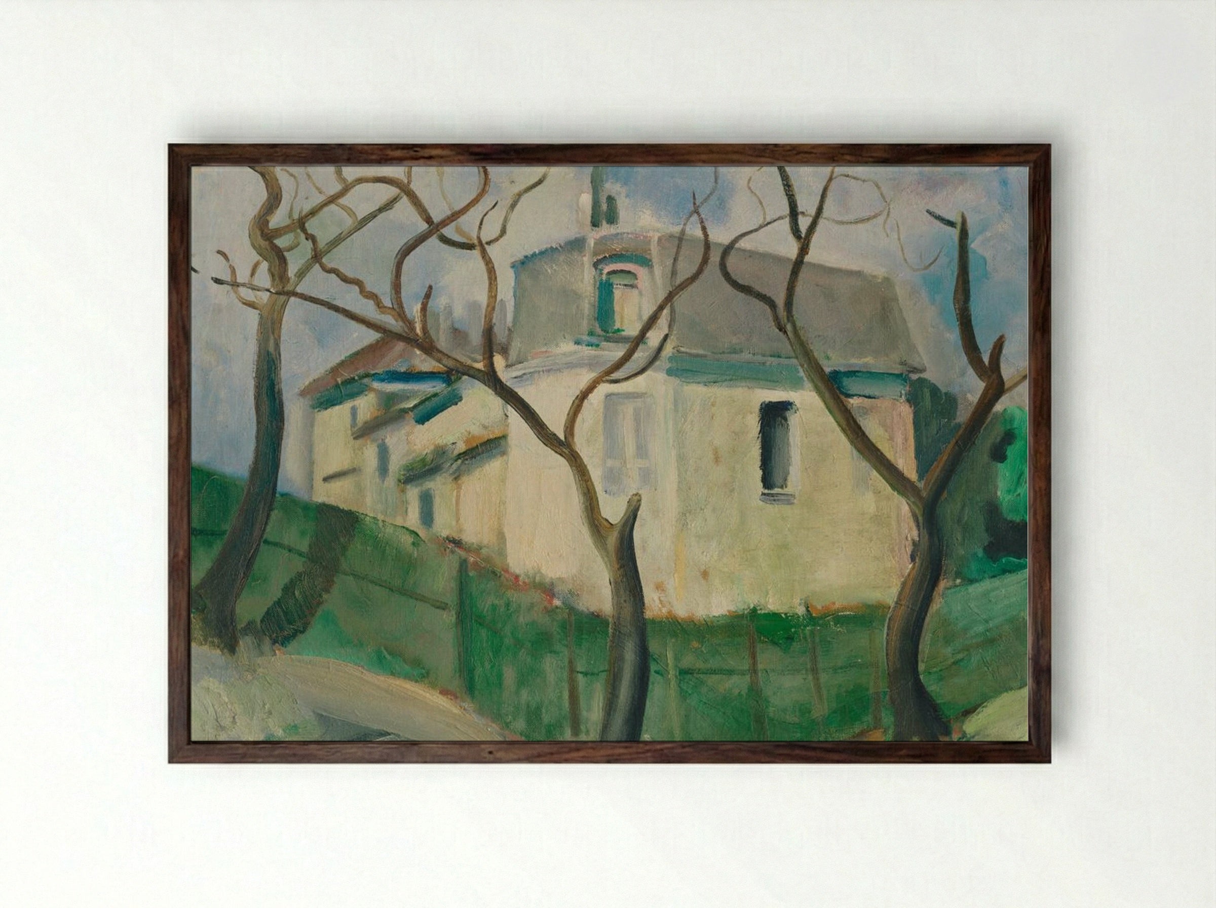 Villa in the Garden - Cyprián Majerník - Framed Print Dark Wood