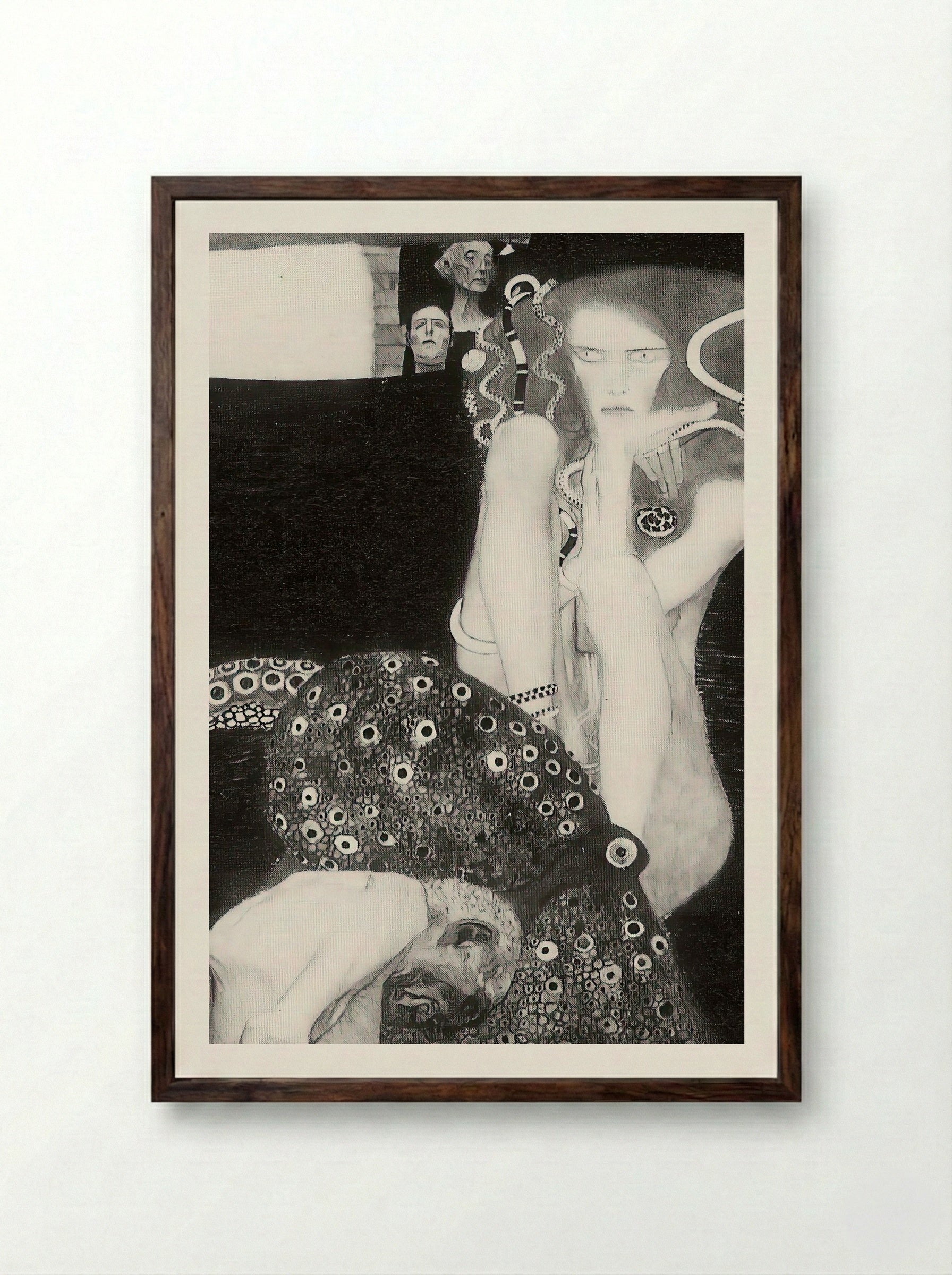 Jurisprudence - Gustav Klimt - Framed Print Dark Wood