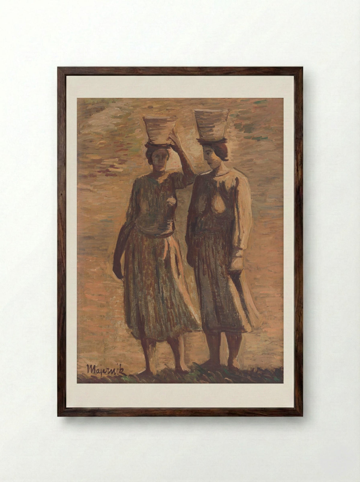 Water Bearers - Cyprián Majerník - Framed Print Dark Wood
