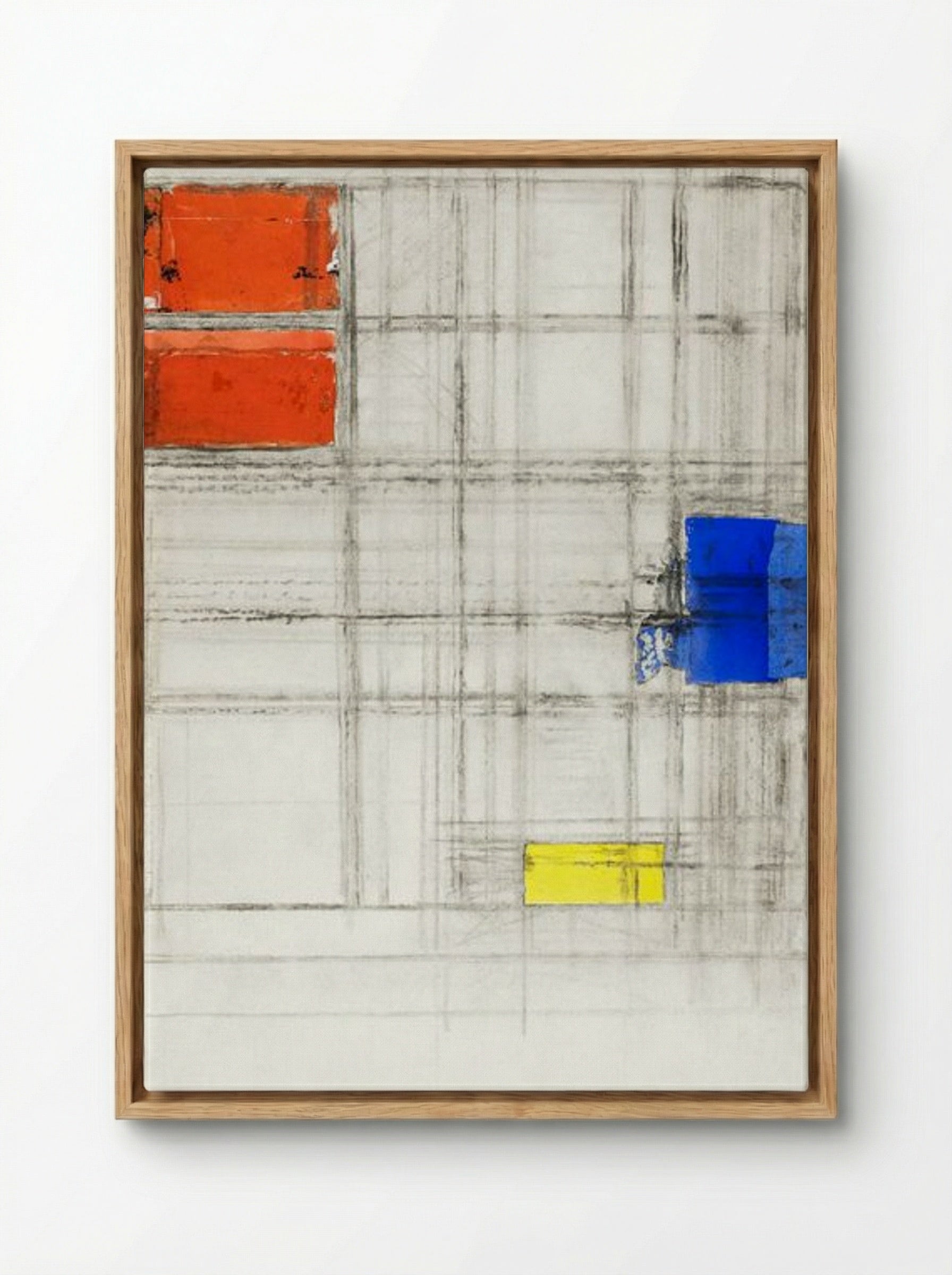 Study for a Composition - Piet Mondrian - Framed Canvas Wood