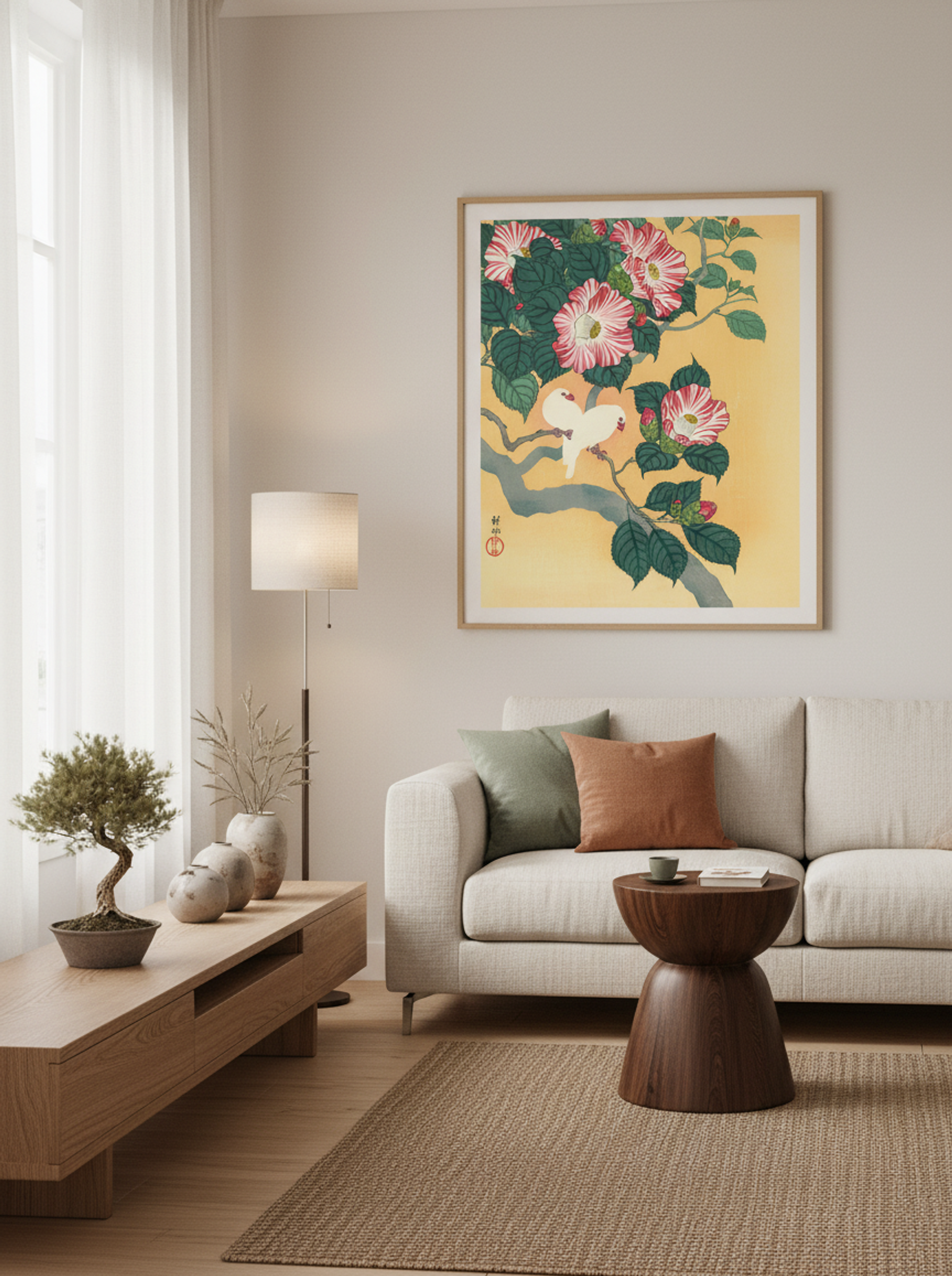 Camellia And Rice Birds 1929 - Ohara Koson - Lifestyle