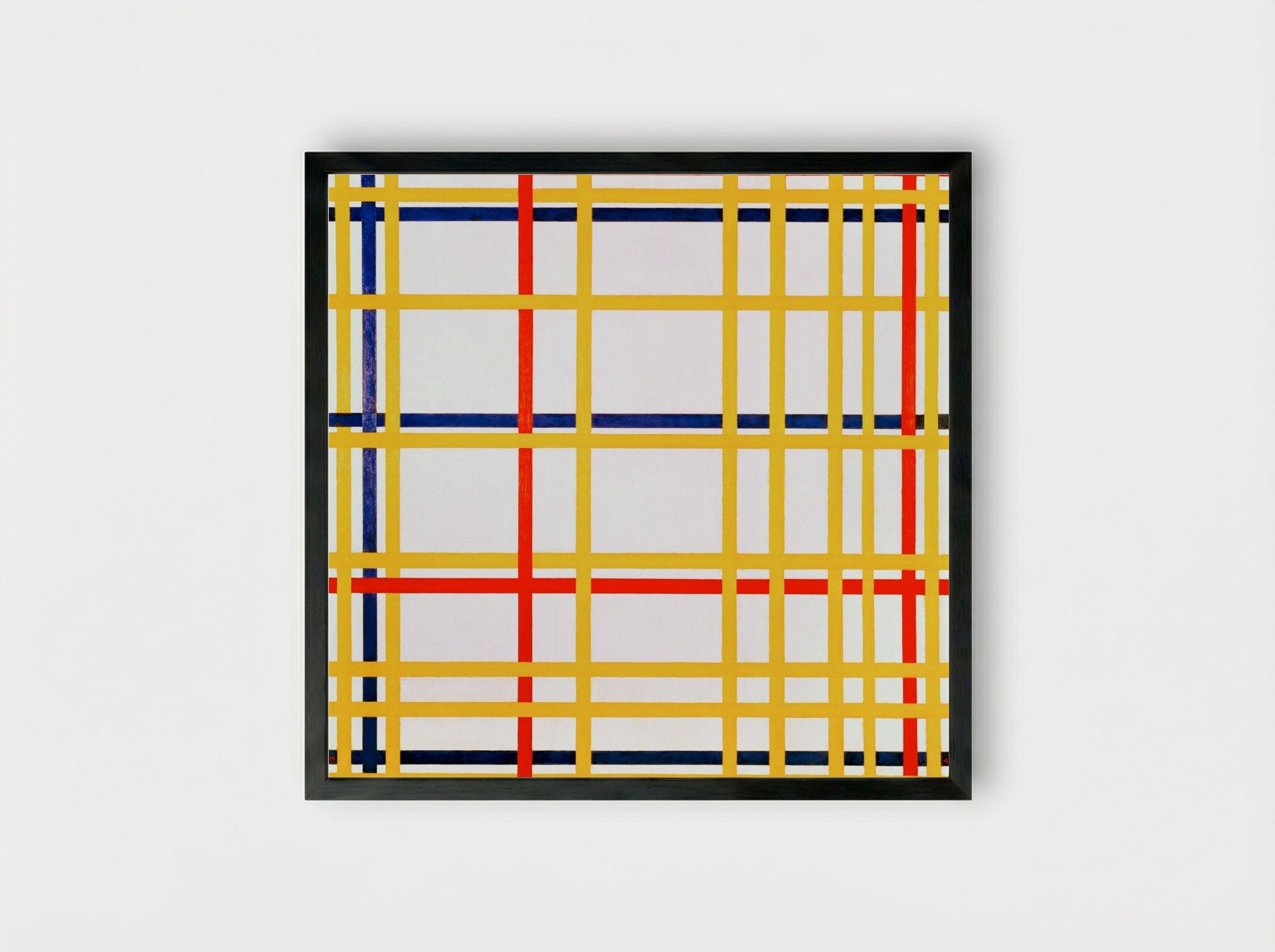 New York City I - Piet Mondrian - Framed Print Black