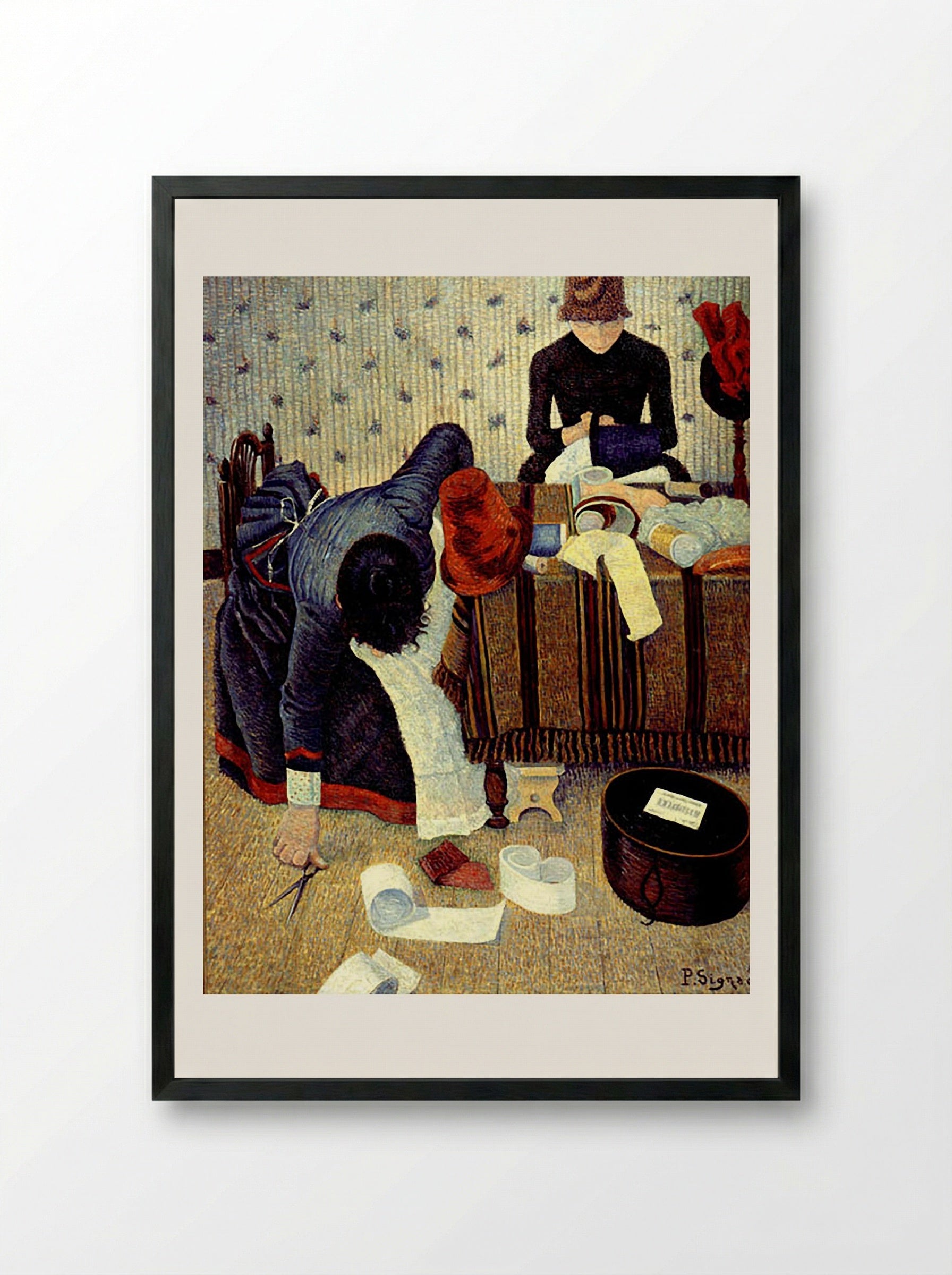 The Milliner - Paul Signac - Framed Print Black