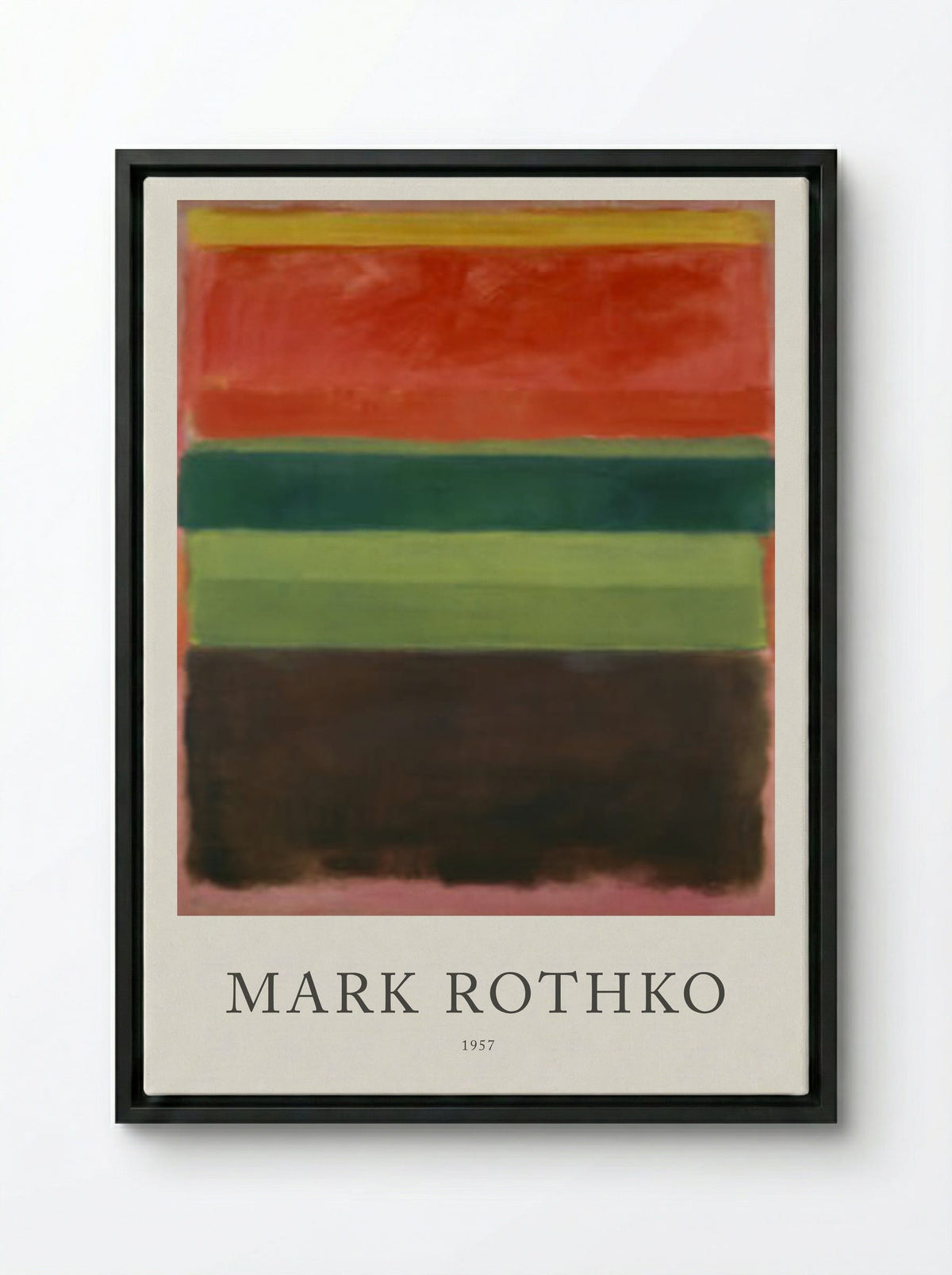 Untitled (Multiform Painting, 1957) - Mark Rothko - Framed Canvas Black