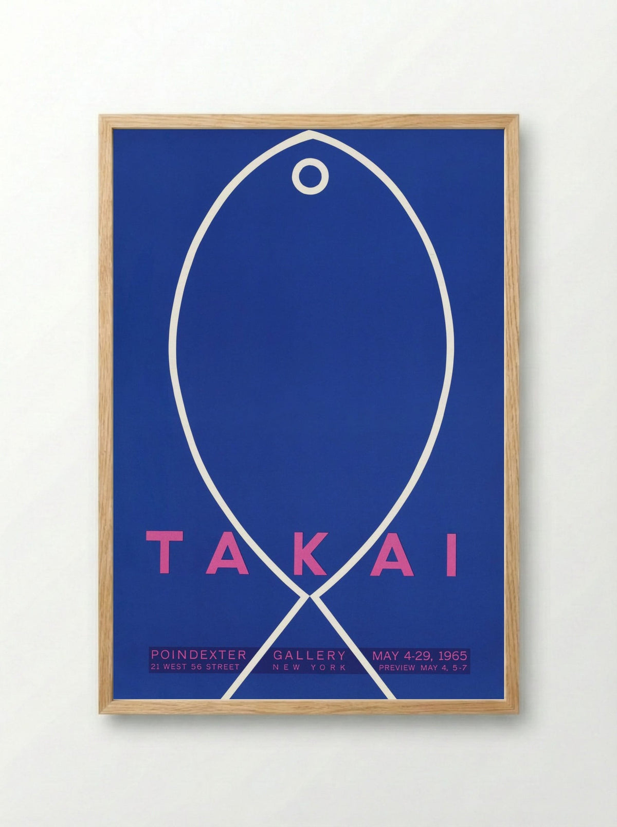 Takai Exhibition Poster, Poindexter Gallery - Takao Takai - Framed Print Wood