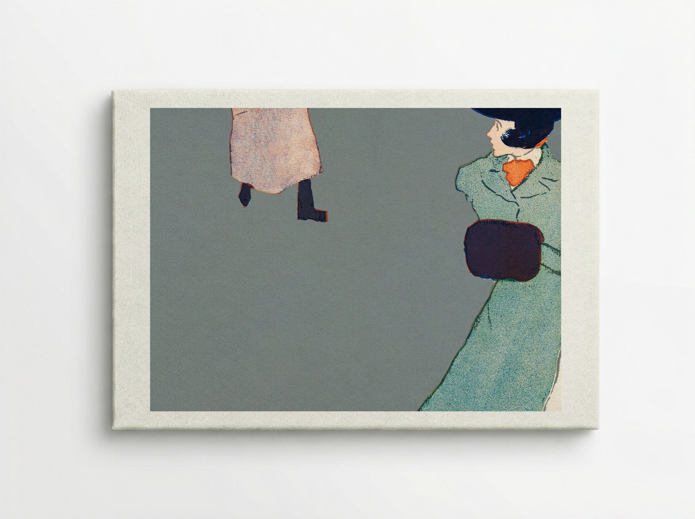 Man and Woman on Street - Edward Penfield - Canvas