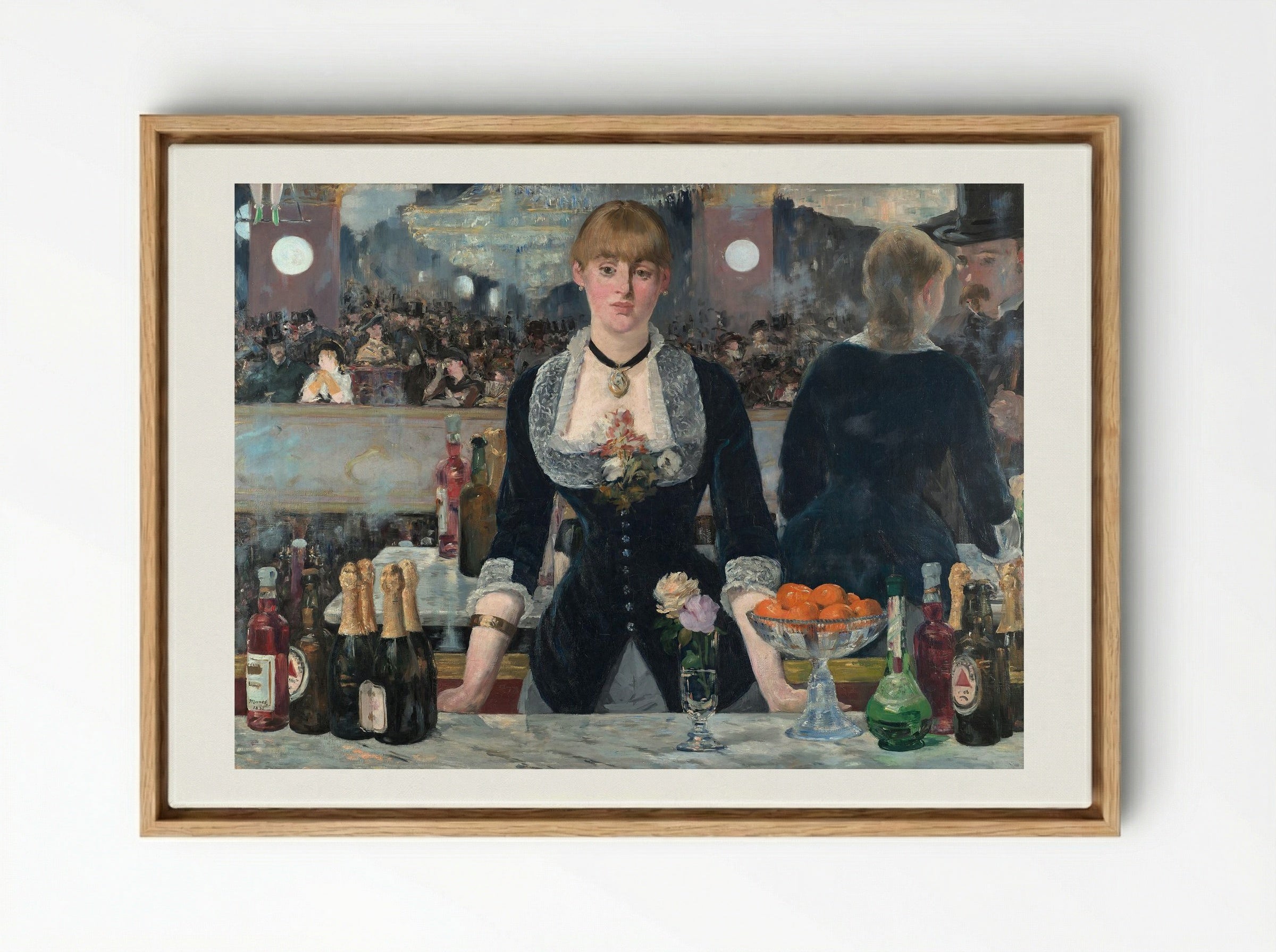 A Bar at the Folies-Bergère - Édouard Manet - Framed Canvas Wood