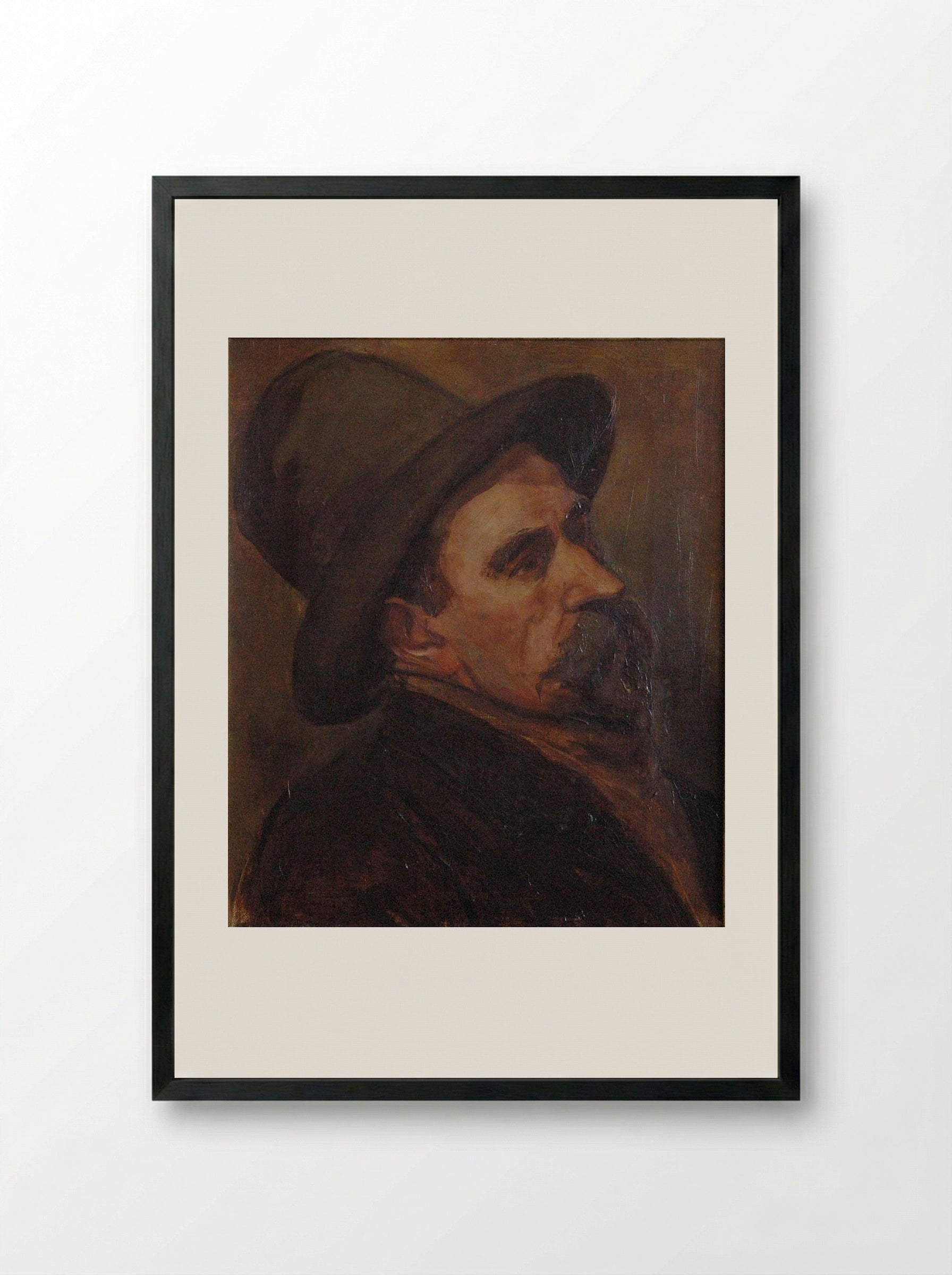 Portrait of Christian Leibbrandt - Theo van Doesburg - Framed Print Black