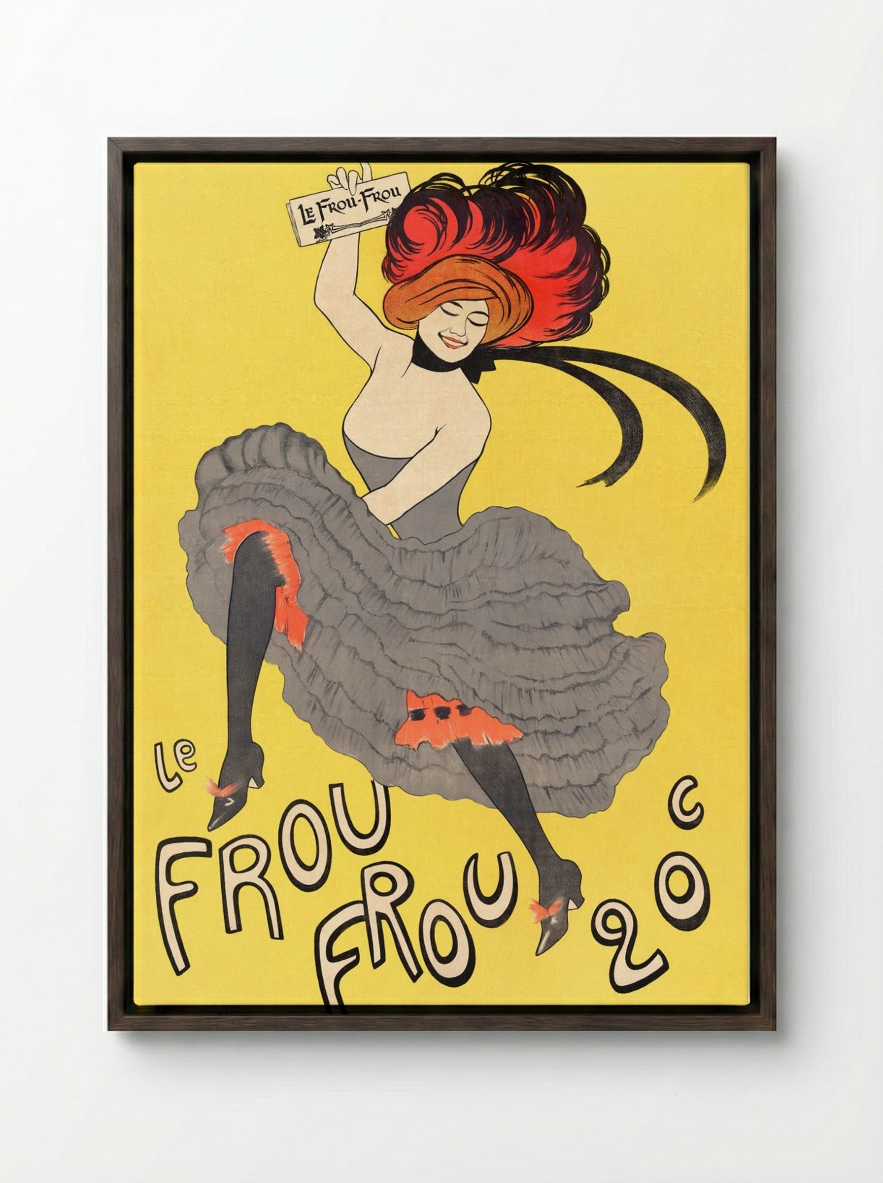 Le Frou-Frou - Leonetto Cappiello - Framed Canvas Dark Wood