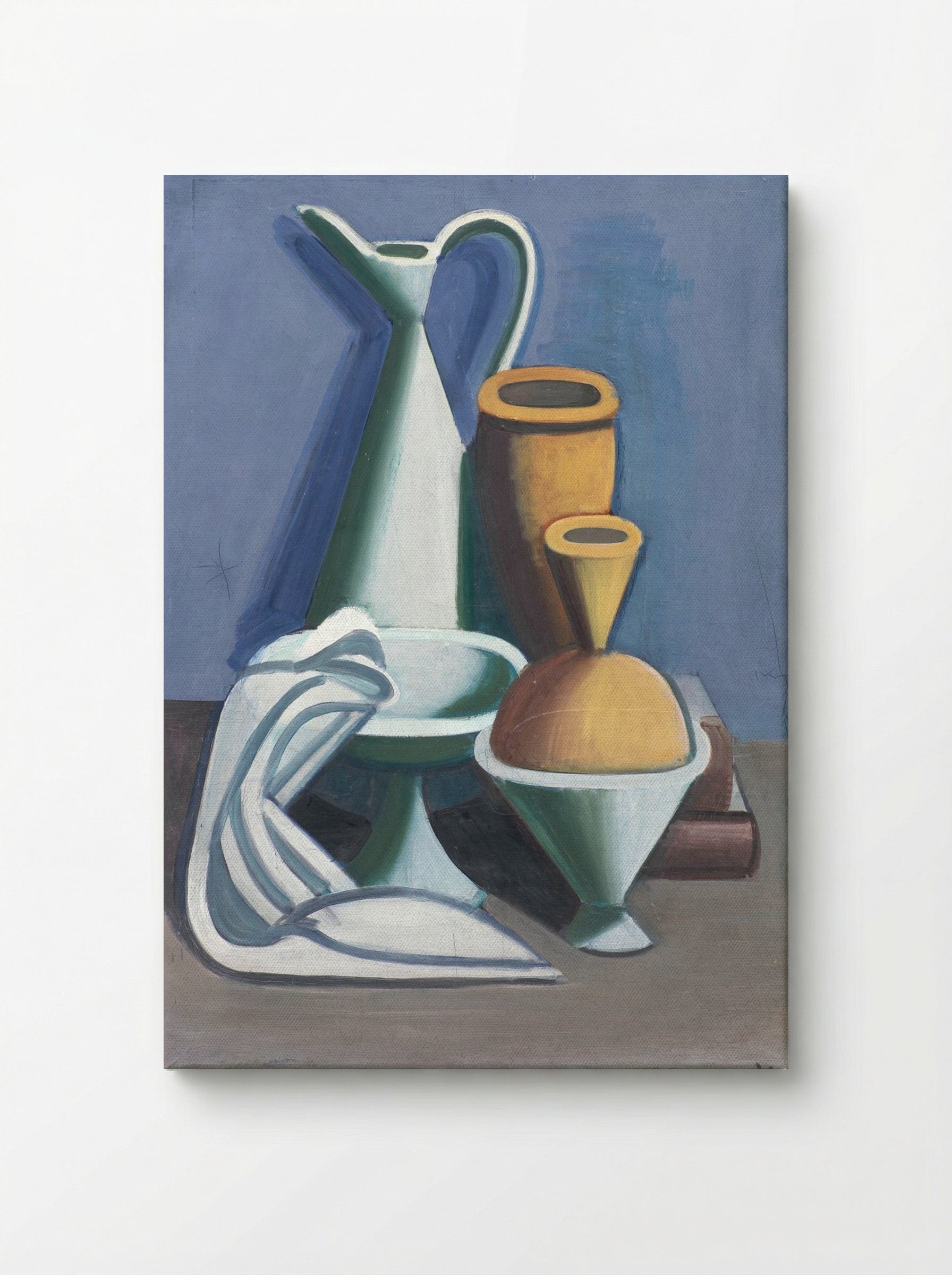 Arrangement with Watering Can, Towel and Jars - Vilhelm Lundstrøm - Canvas
