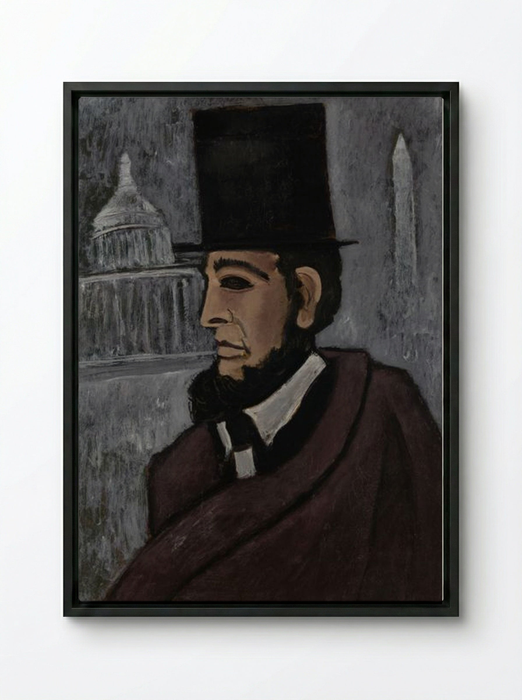 Weary of the Truth - Marsden Hartley - Framed Canvas Black
