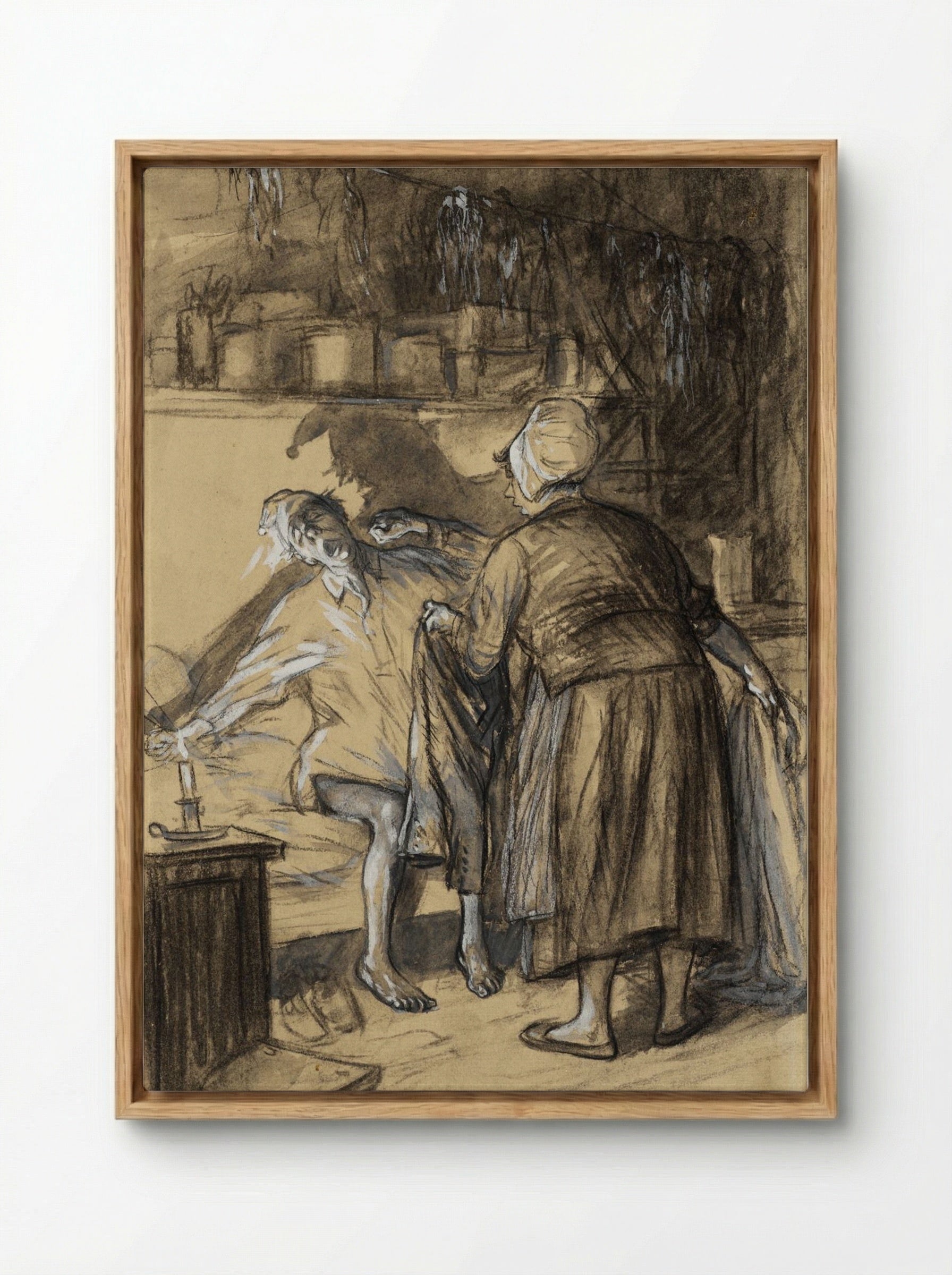 Here Are Your Trousers - William James Glackens - Framed Canvas Wood