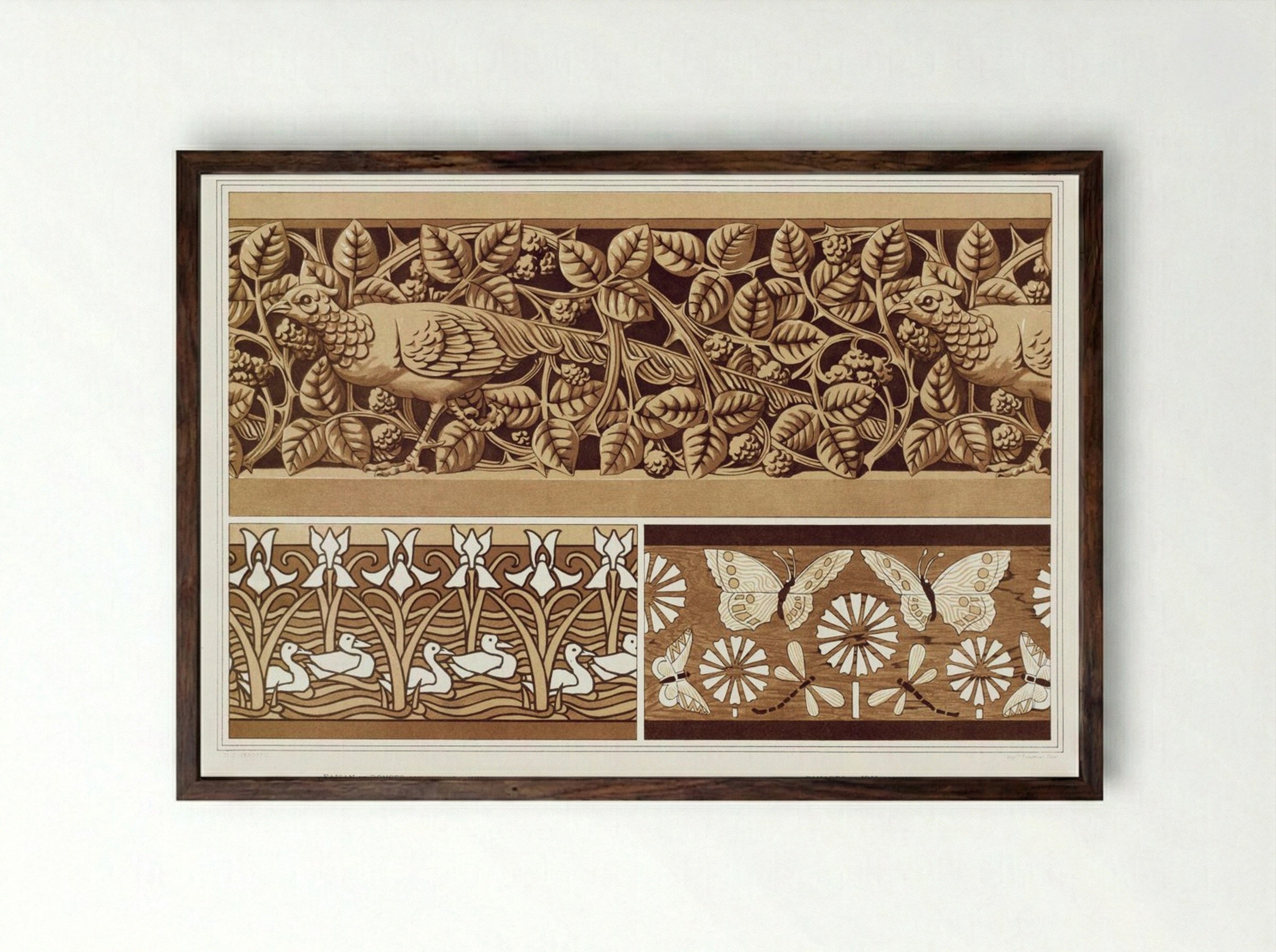 L'Animal dans la Décoration, Plate 20 - Maurice Pillard Verneuil - Framed Print Dark Wood