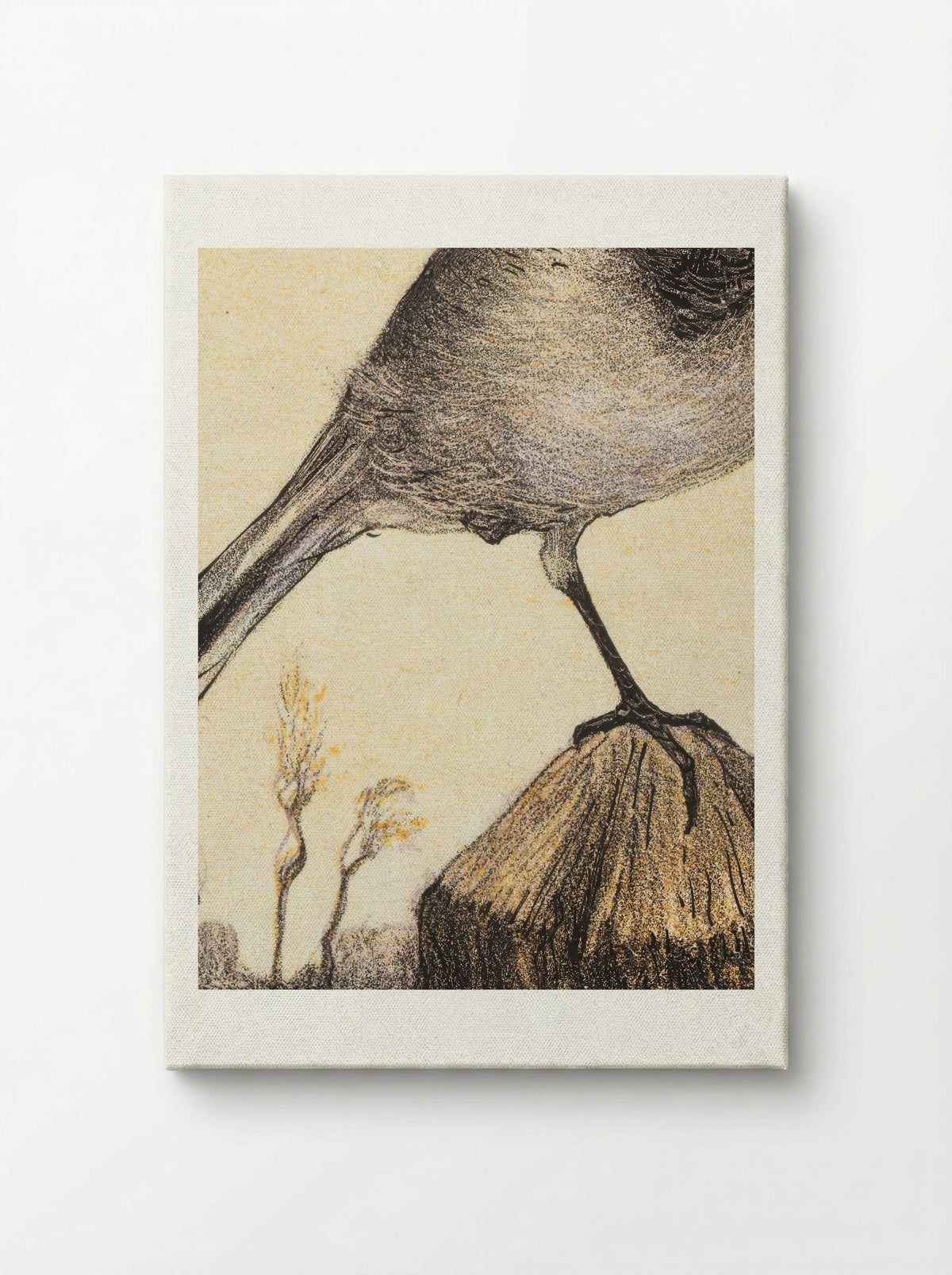 Kwikstaart op paal (Wagtail on a Post) - Theo van Hoytema - Canvas