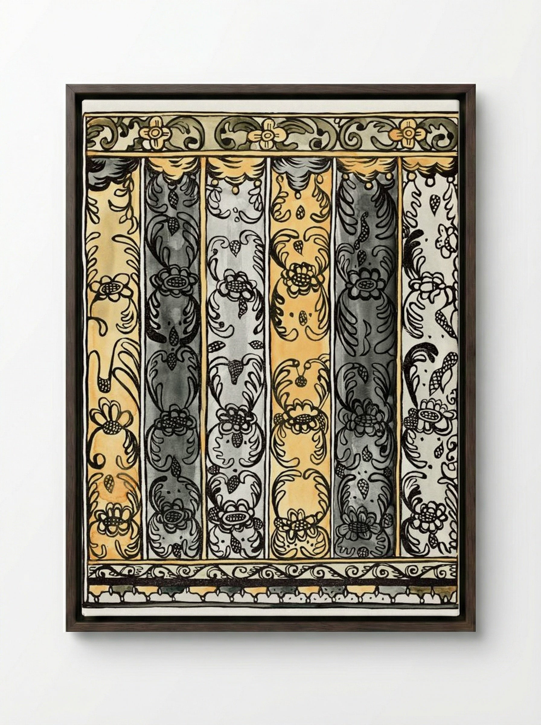 Plate 22, Wall Decoration: Laguna (From Portfolio) - Fine Art Print - Framed Canvas Dark Wood